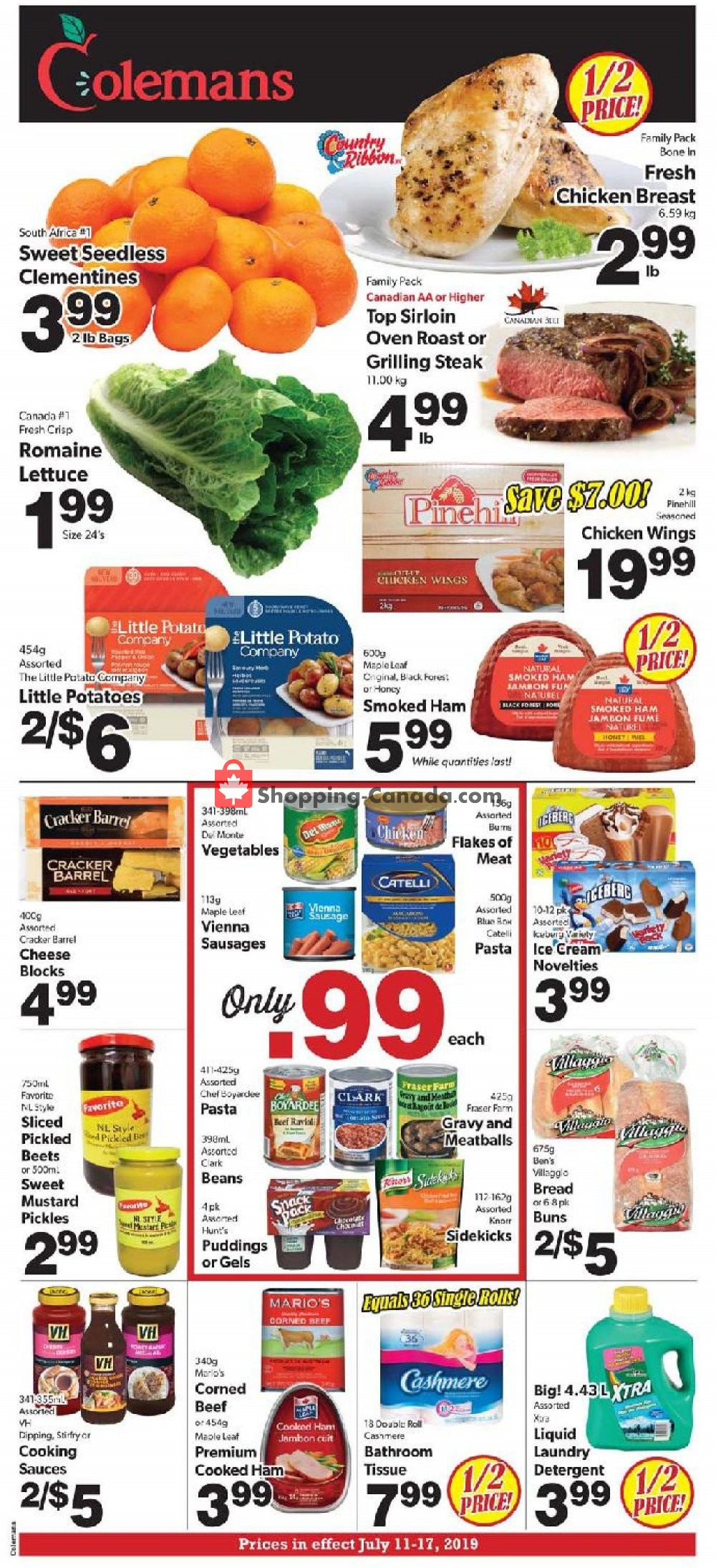 Coleman's flyer from Thursday July 11, 2019 to Wednesday July 17, 2019 - page 1