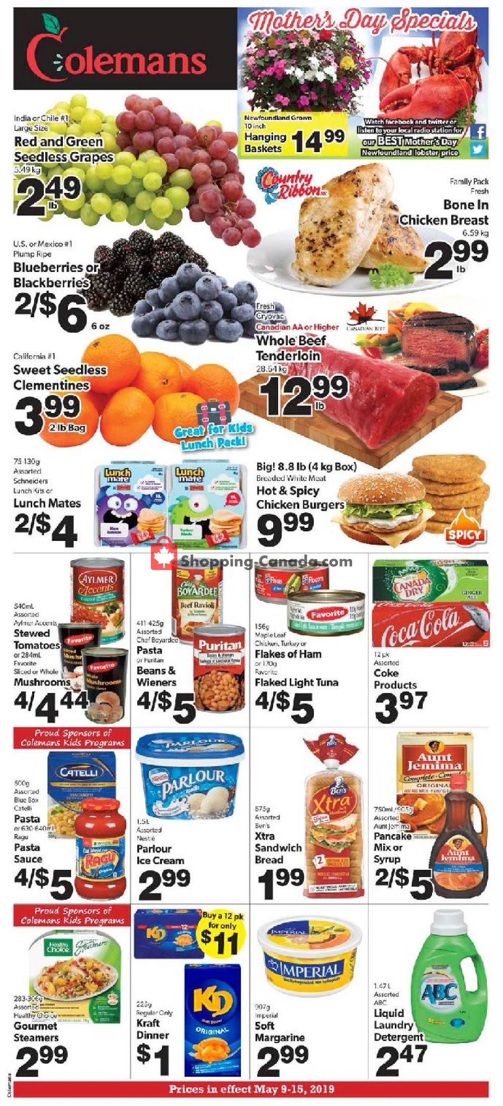 Coleman's flyer from Thursday May 9, 2019 to Wednesday May 15, 2019 - page 1
