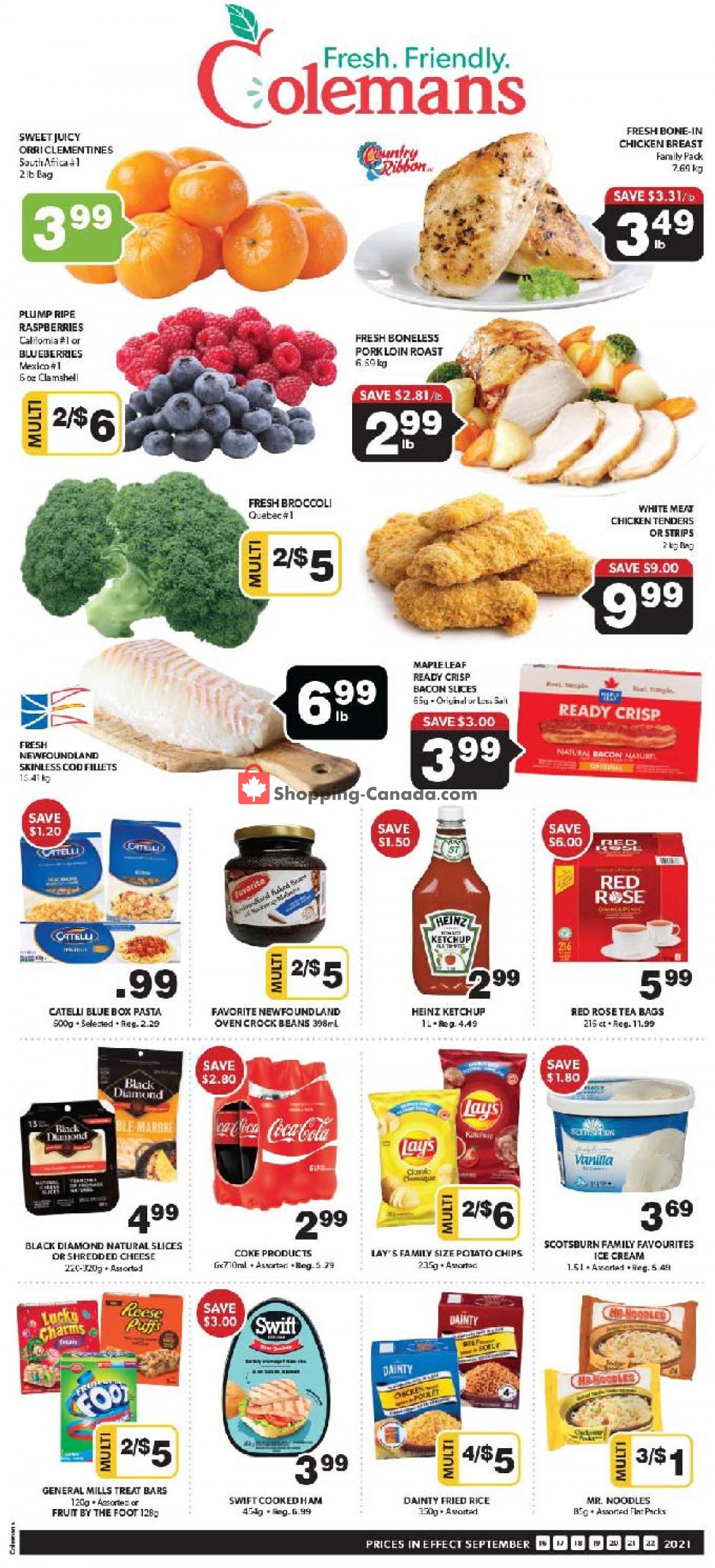 Coleman's flyer from Thursday September 16, 2021 to Wednesday September 22, 2021 - page 1