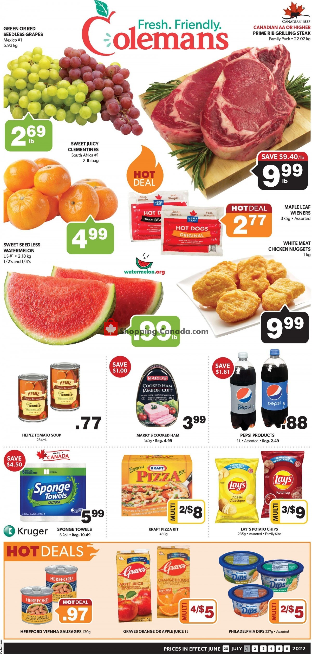 Coleman's flyer from Thursday June 30, 2022 to Wednesday July 6, 2022 - page 1