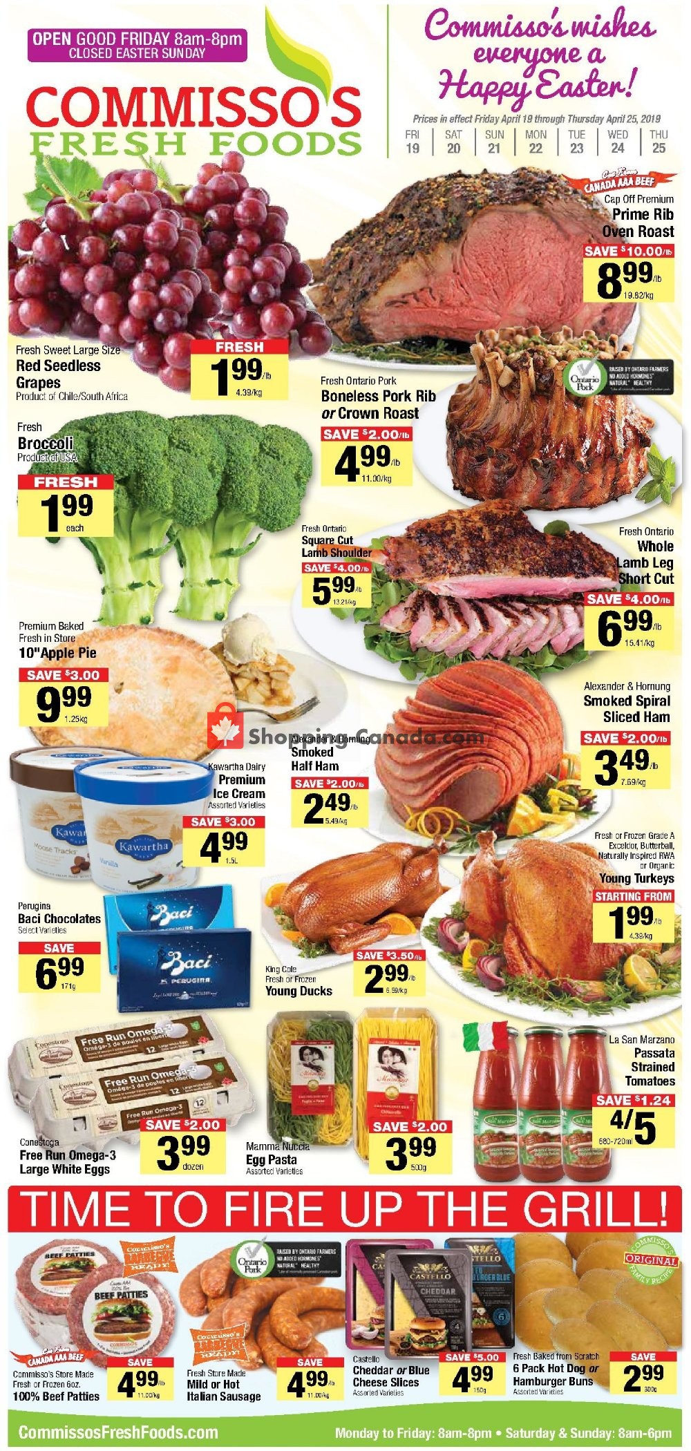 Commisso's Fresh Foods flyer from Friday April 19, 2019 to Thursday April 25, 2019 - page 1