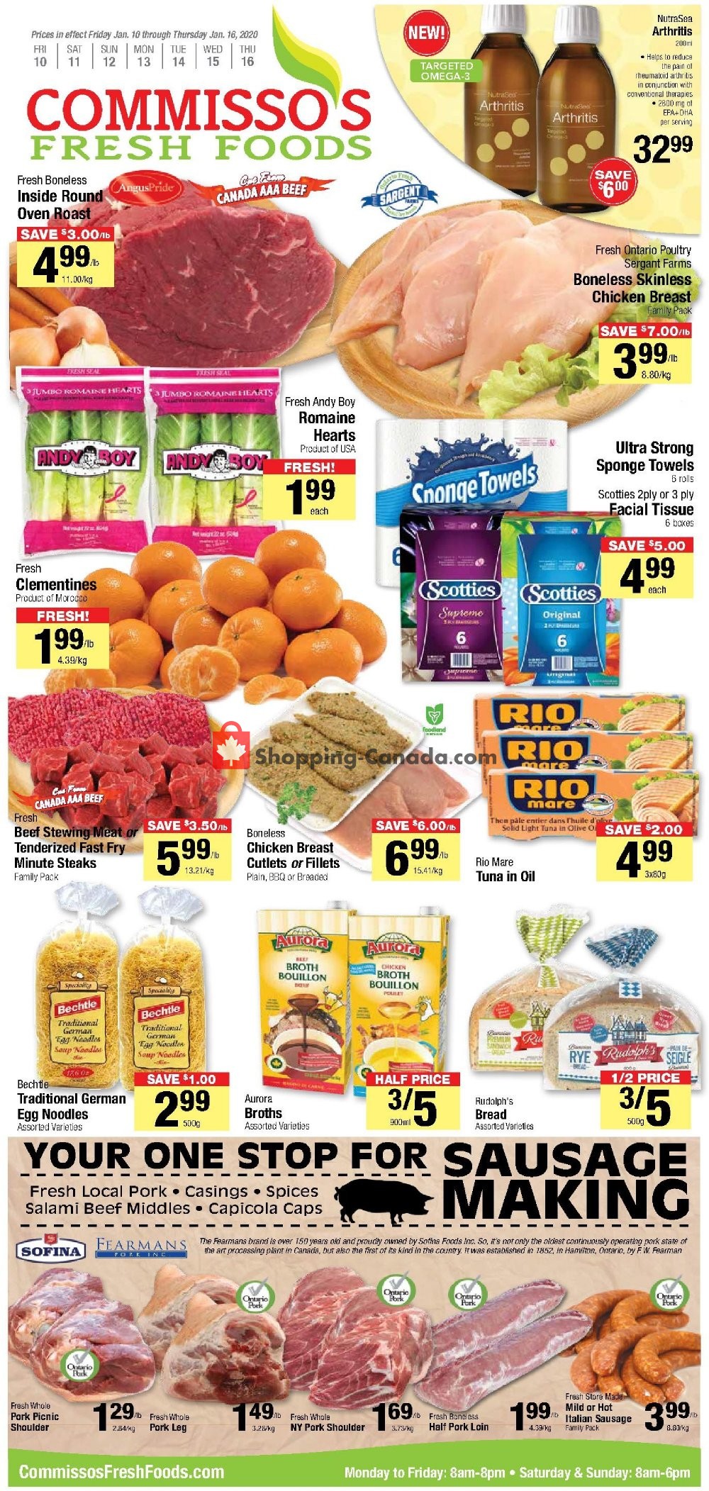 Commisso's Fresh Foods flyer from Friday January 10, 2020 to Thursday January 16, 2020 - page 1