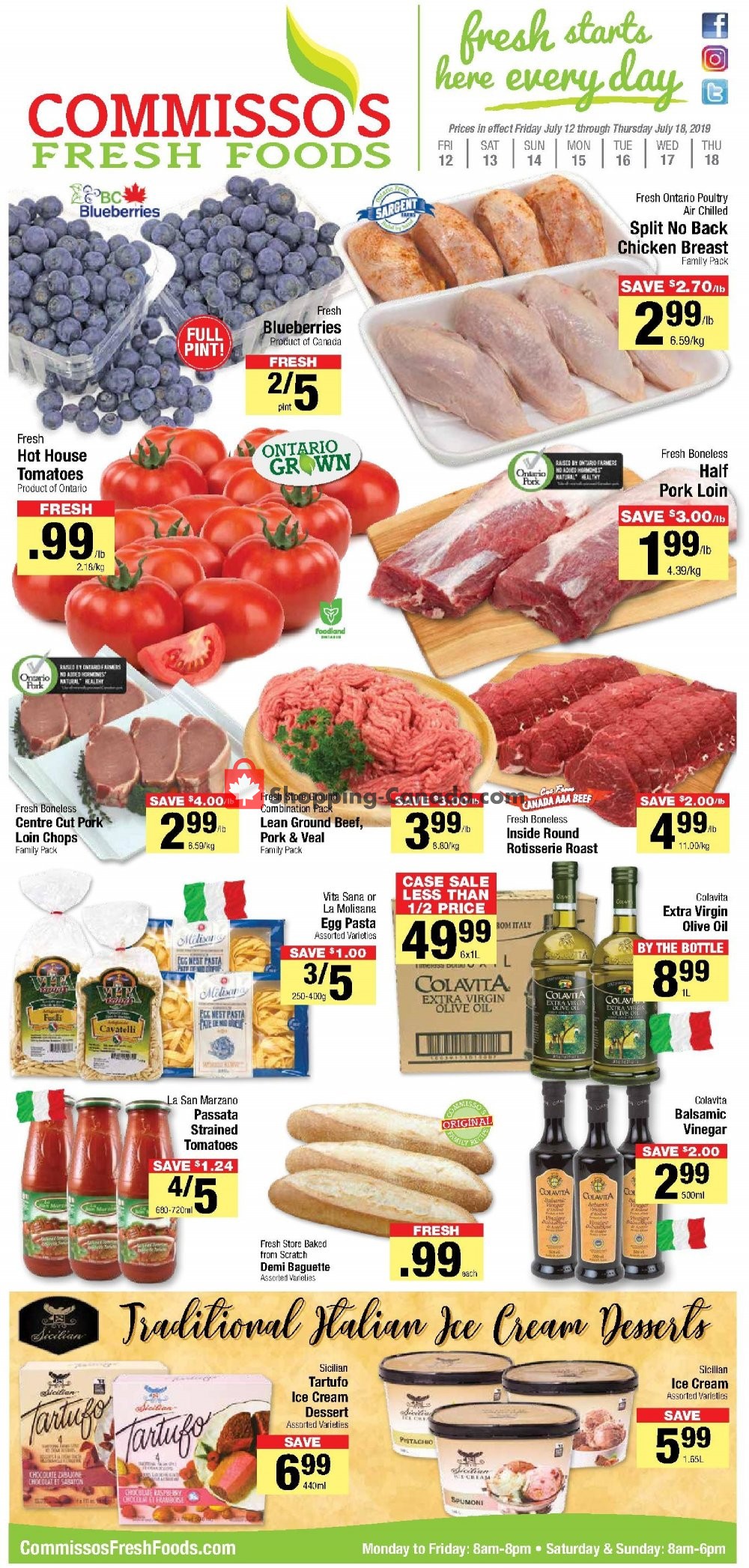 Commisso's Fresh Foods flyer from Friday July 12, 2019 to Thursday July 18, 2019 - page 1