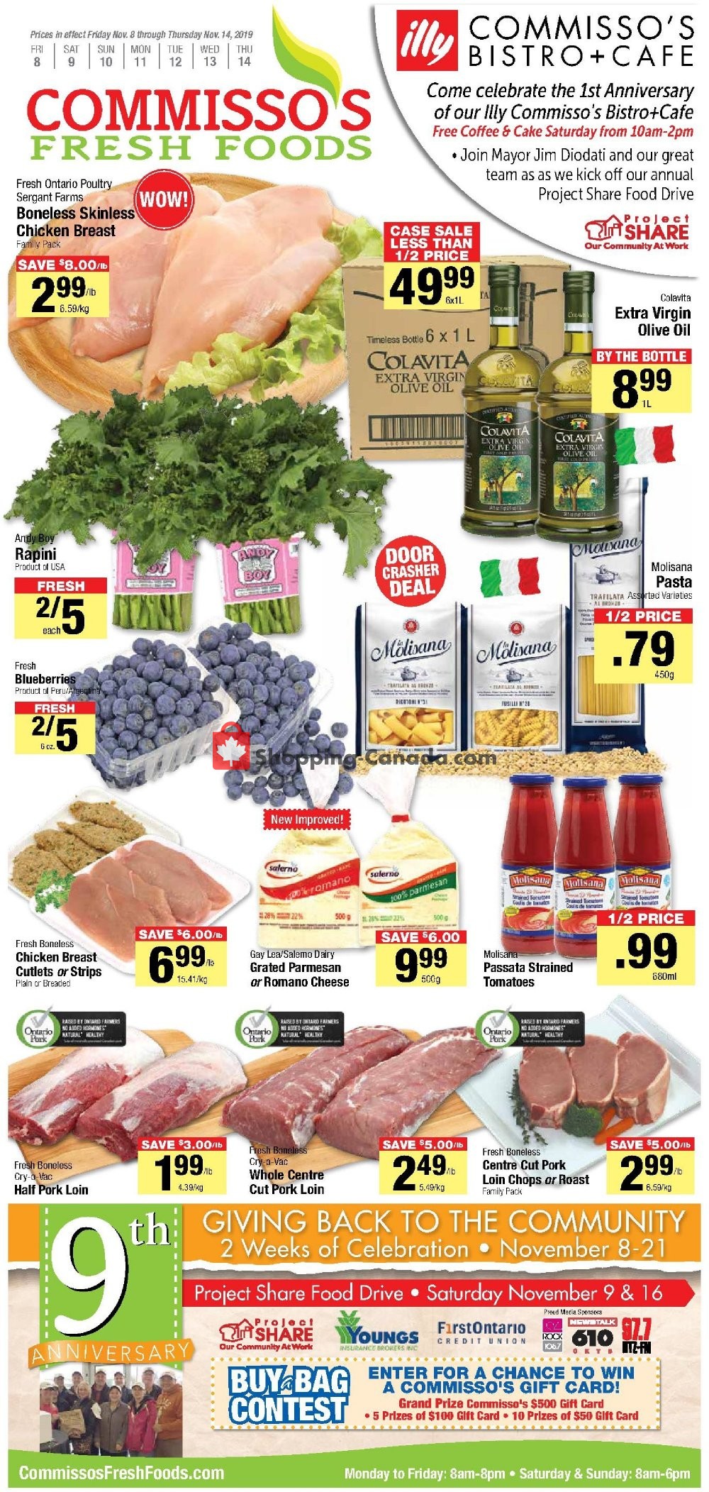 Commisso's Fresh Foods flyer from Friday November 8, 2019 to Thursday November 14, 2019 - page 1