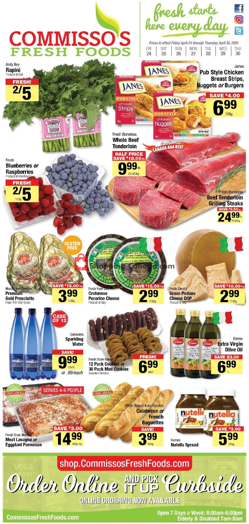 Commisso's Fresh Foods flyer from Friday April 24, 2020 to Thursday April 30, 2020 - page 1