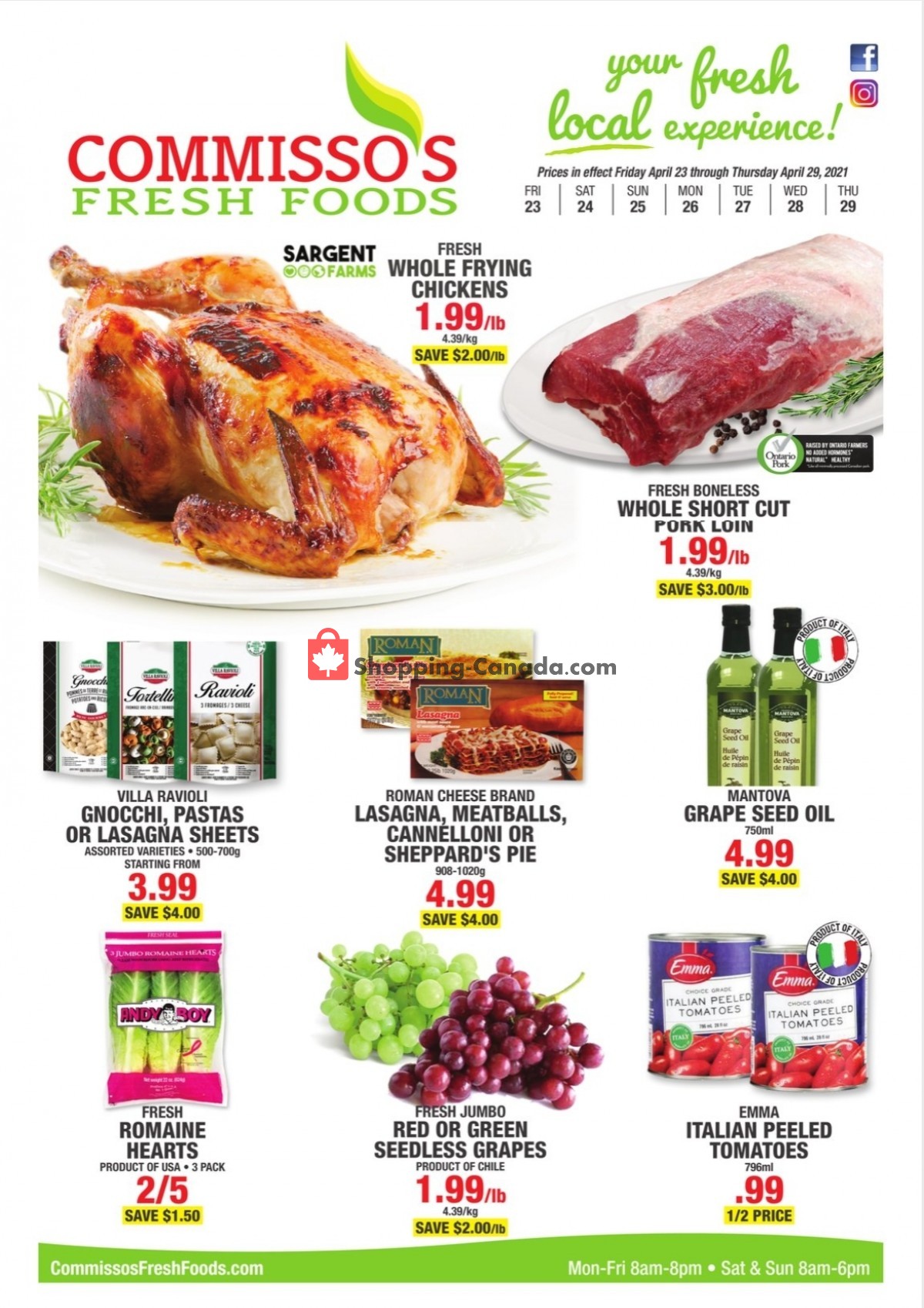 Commisso's Fresh Foods flyer from Friday April 23, 2021 to Thursday April 29, 2021 - page 1