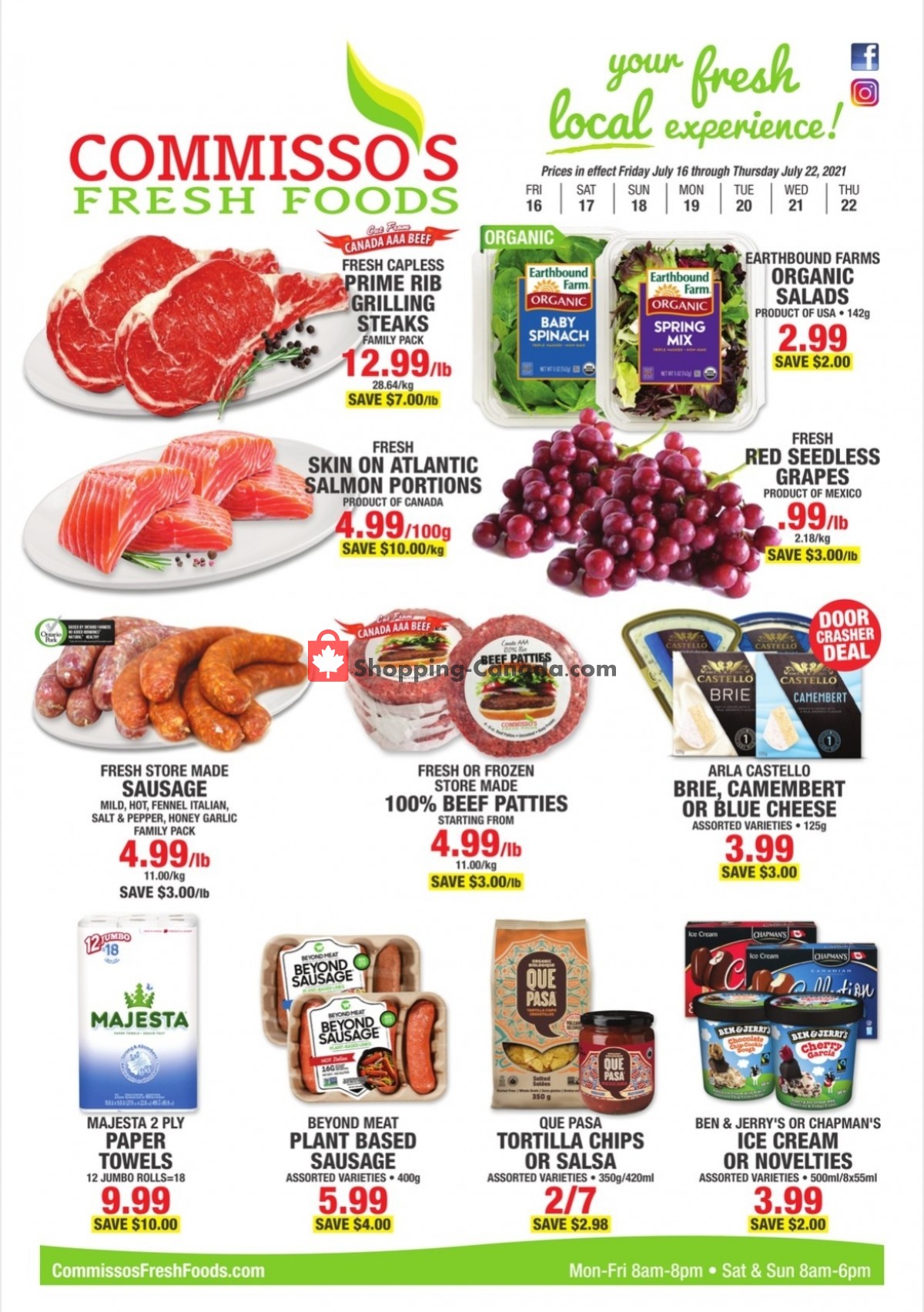 Commisso's Fresh Foods flyer from Friday July 16, 2021 to Thursday July 22, 2021 - page 1