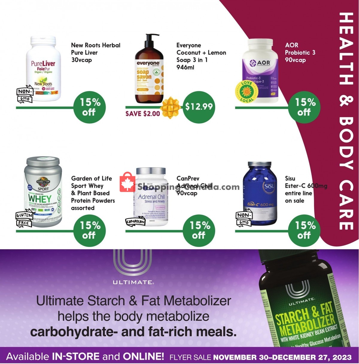 Community Natural Foods flyer from Thursday November 30, 2023 to Wednesday December 27, 2023 - page 7
