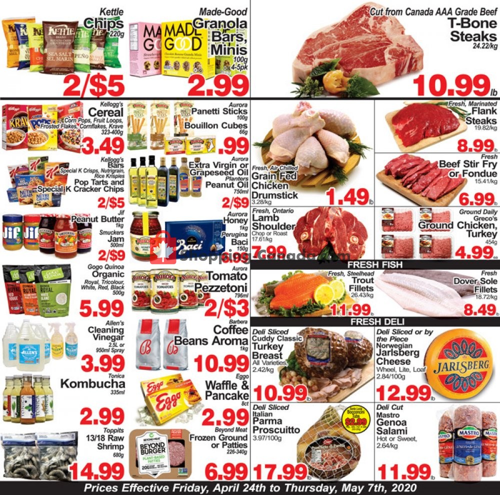 Concord Food Centre & Oak Ridges Food Market flyer from Friday April 24, 2020 to Thursday May 7, 2020 - page 1
