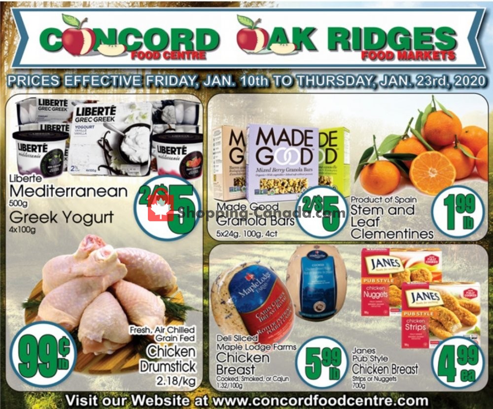 Concord Food Centre & Oak Ridges Food Market flyer from Friday January 10, 2020 to Thursday January 23, 2020 - page 1