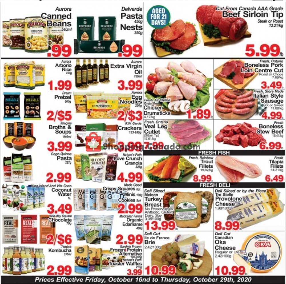 Concord Food Centre & Oak Ridges Food Market flyer from Friday October 16, 2020 to Thursday October 29, 2020 - page 1