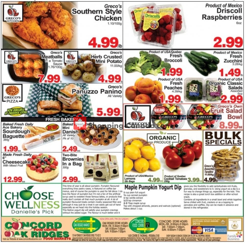 Concord Food Centre & Oak Ridges Food Market flyer from Friday October 16, 2020 to Thursday October 29, 2020 - page 2