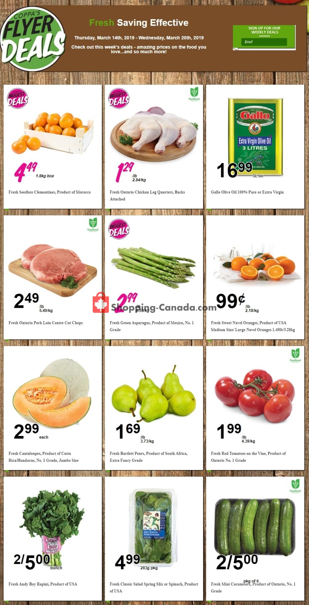 Coppa's Fresh Market flyer from Thursday March 14, 2019 to Wednesday March 20, 2019 - page 1