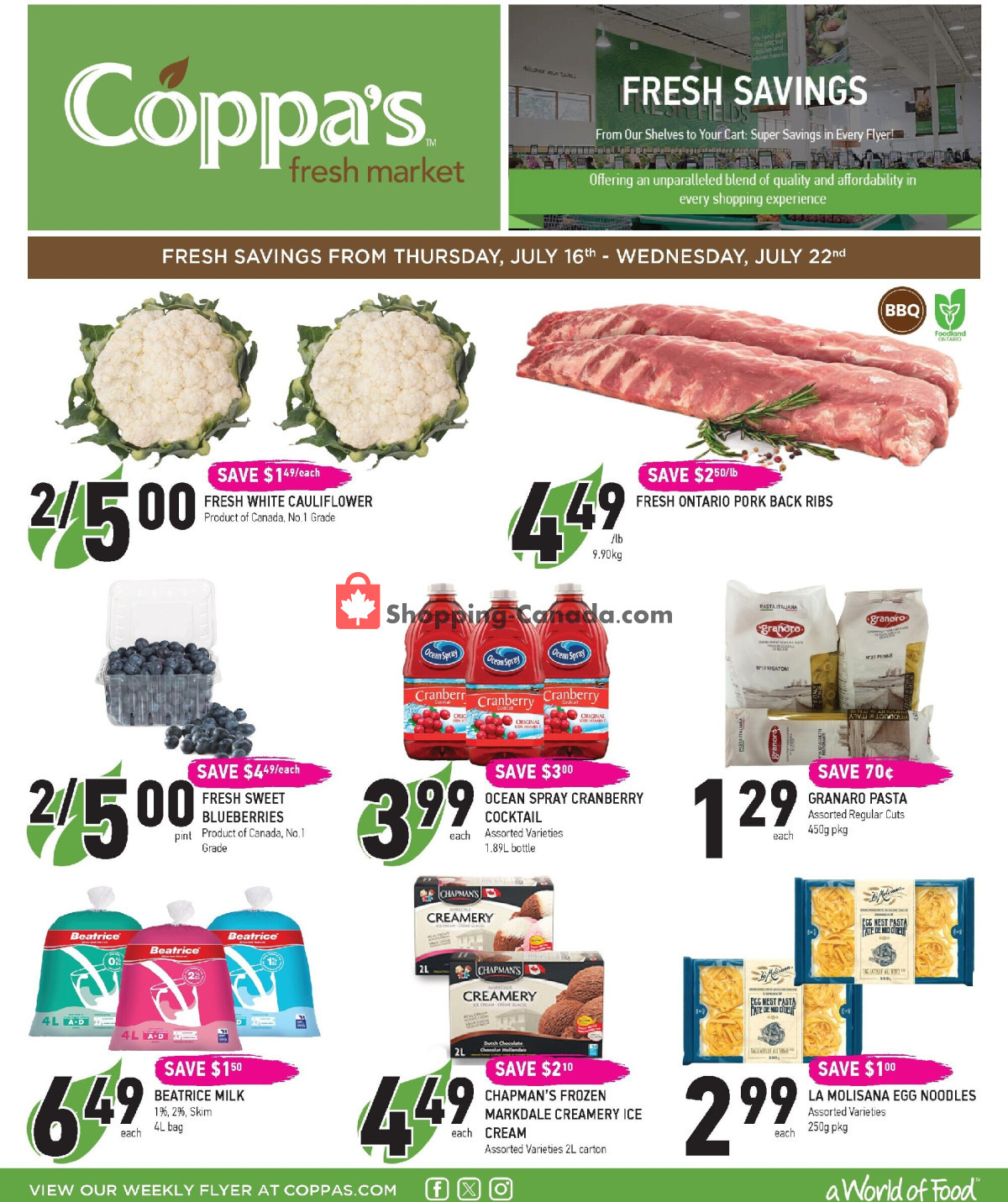 Coppa's Fresh Market flyer from Thursday July 16, 2026 to Wednesday July 22, 2026 - page 1