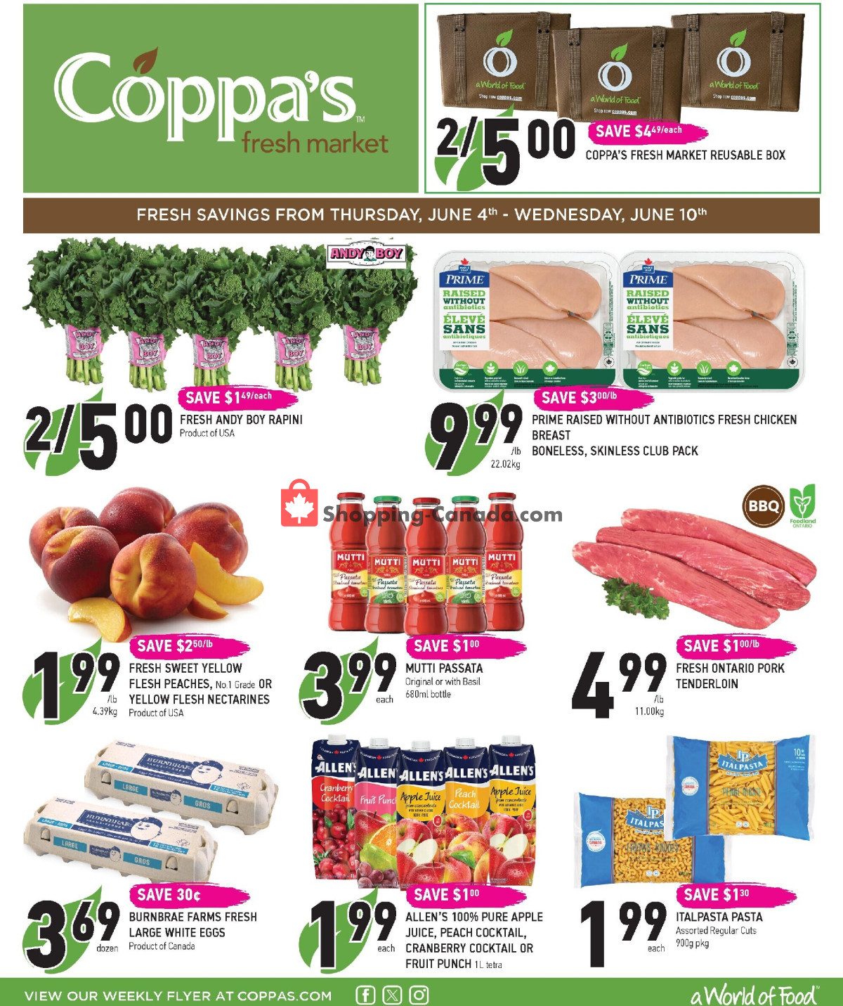 Coppa's Fresh Market flyer from Thursday June 4, 2026 to Wednesday June 10, 2026 - page 1