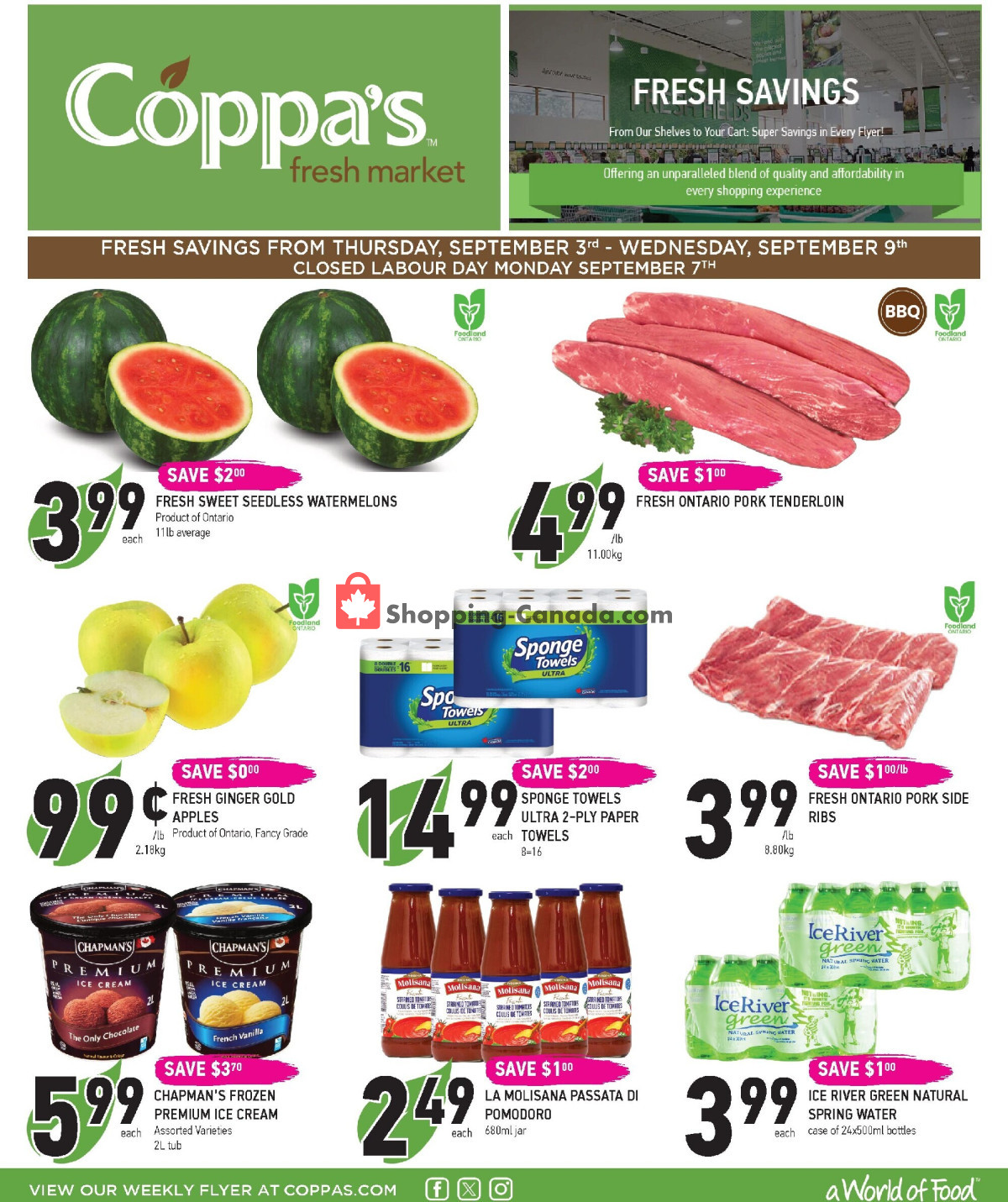 Coppa's Fresh Market flyer from Thursday September 3, 2026 to Wednesday September 9, 2026 - page 1