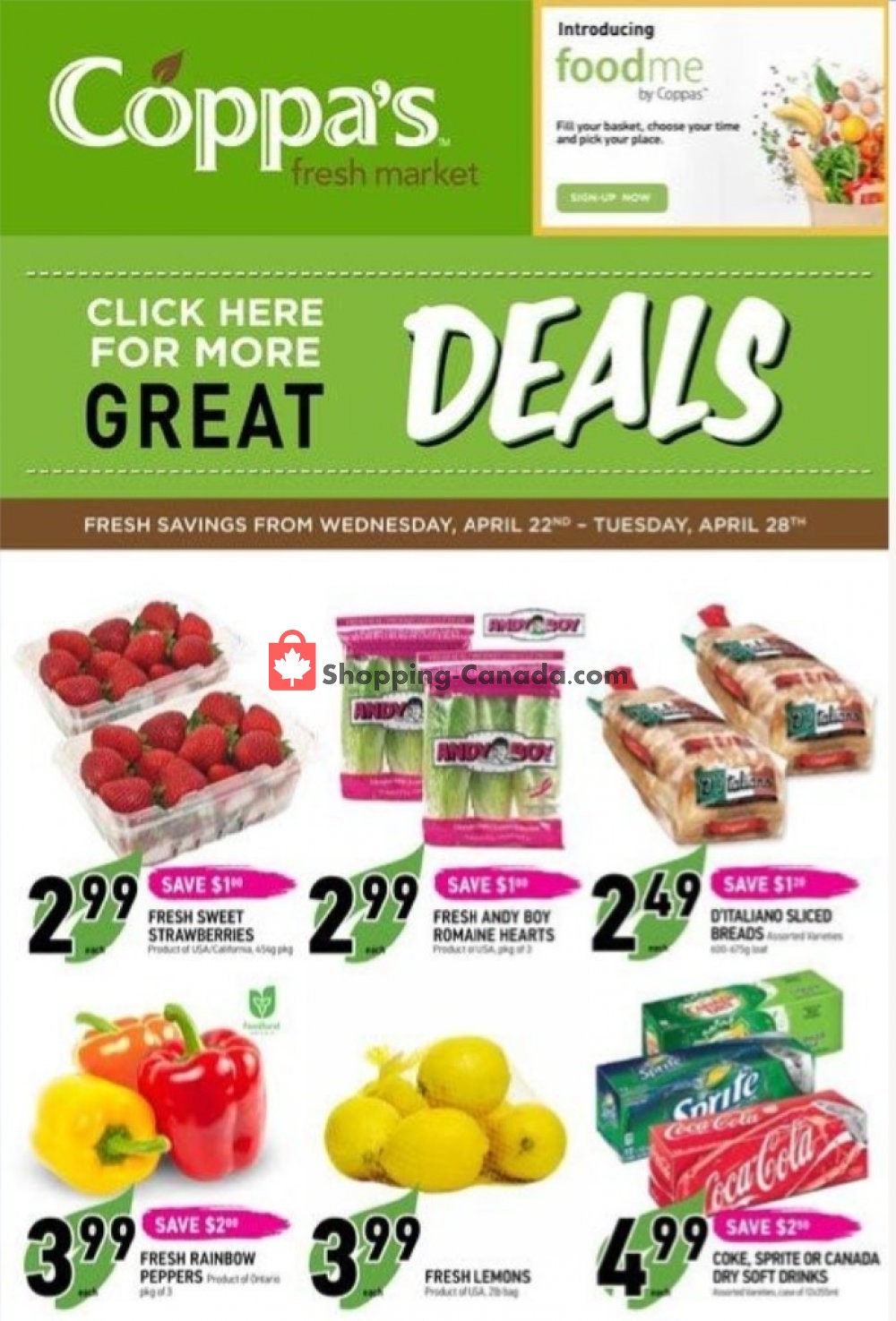 Coppa's Fresh Market flyer from Wednesday April 22, 2020 to Tuesday April 28, 2020 - page 1