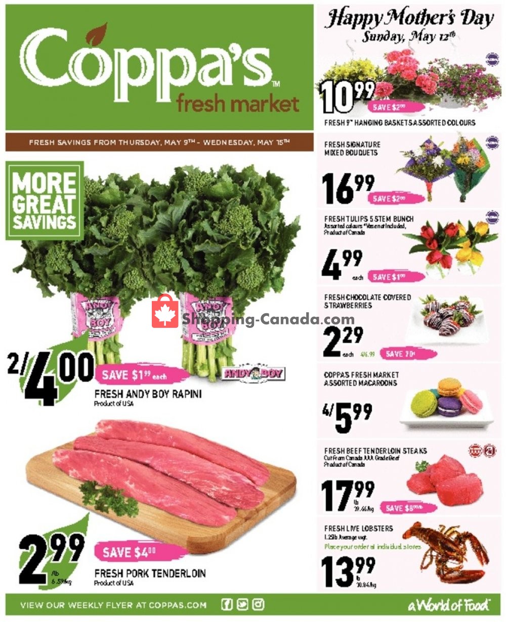 Coppa's Fresh Market flyer from Thursday May 9, 2019 to Wednesday May 15, 2019 - page 1