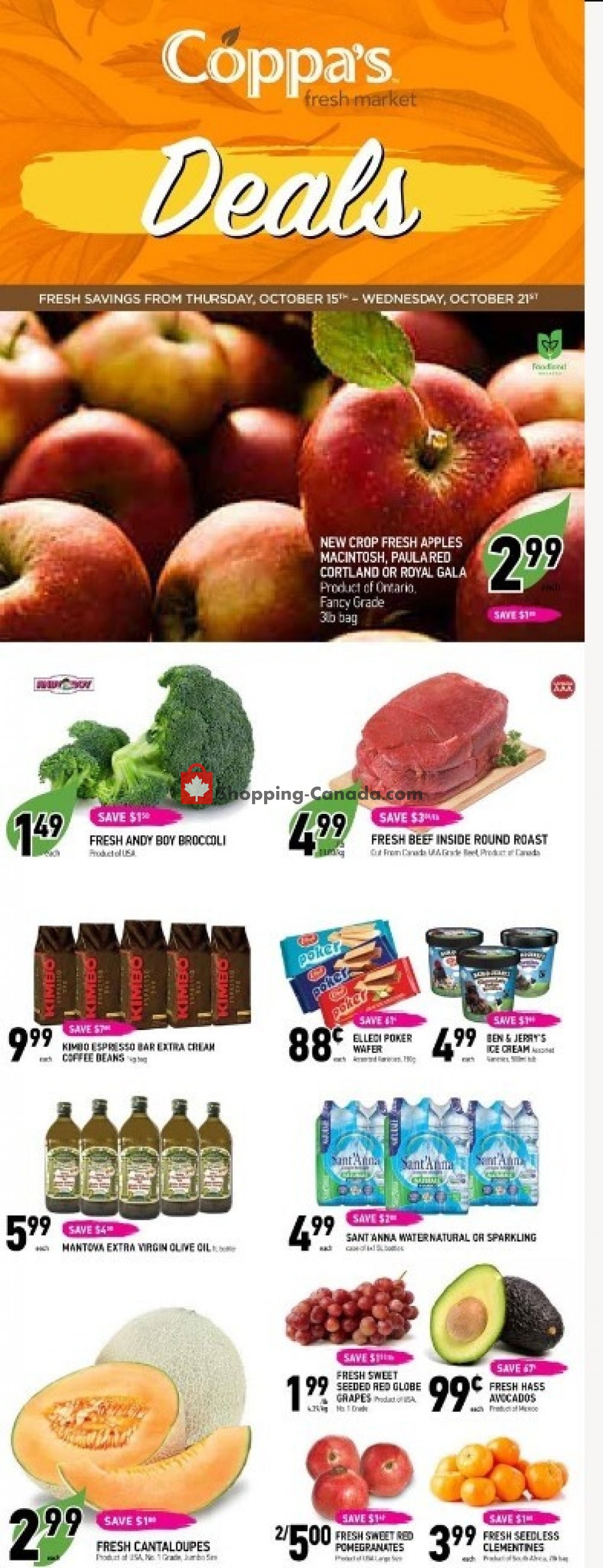 Coppa's Fresh Market flyer from Thursday October 15, 2020 to Wednesday October 21, 2020 - page 1
