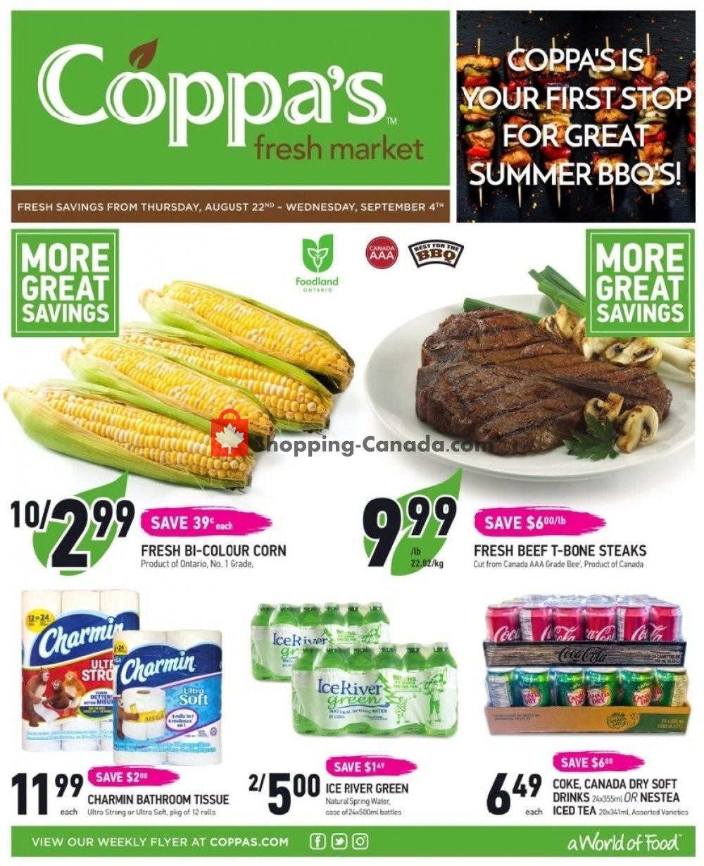 Coppa's Fresh Market flyer from Thursday August 22, 2019 to Wednesday September 4, 2019 - page 1
