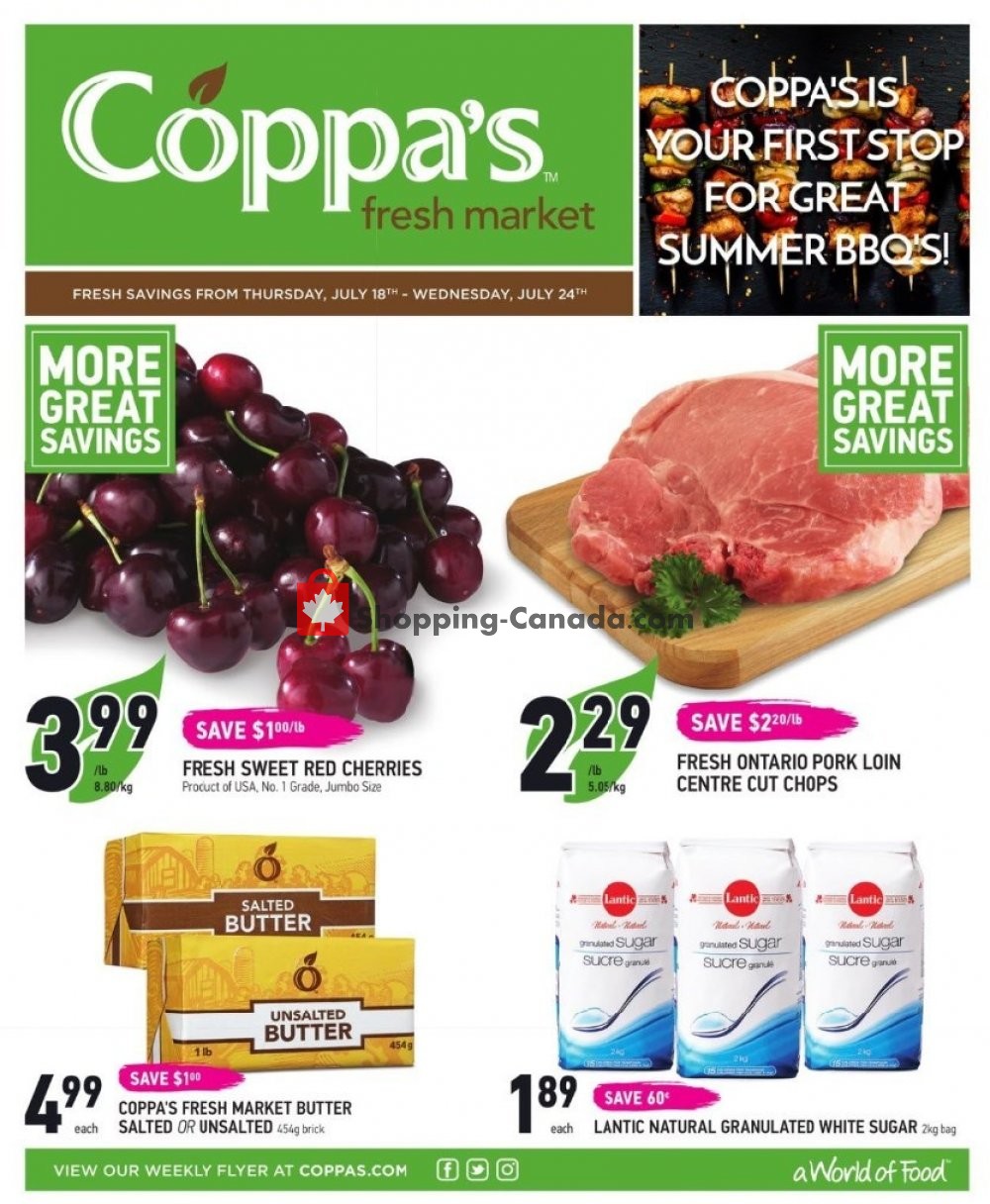 Coppa's Fresh Market flyer from Thursday July 18, 2019 to Wednesday July 24, 2019 - page 1