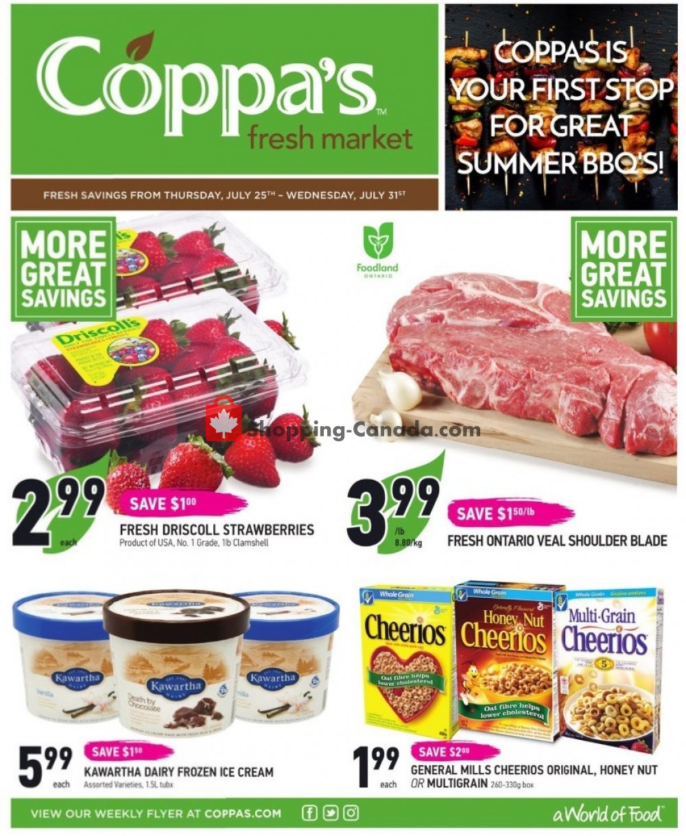 Coppa's Fresh Market flyer from Friday July 26, 2019 to Thursday August 1, 2019 - page 1