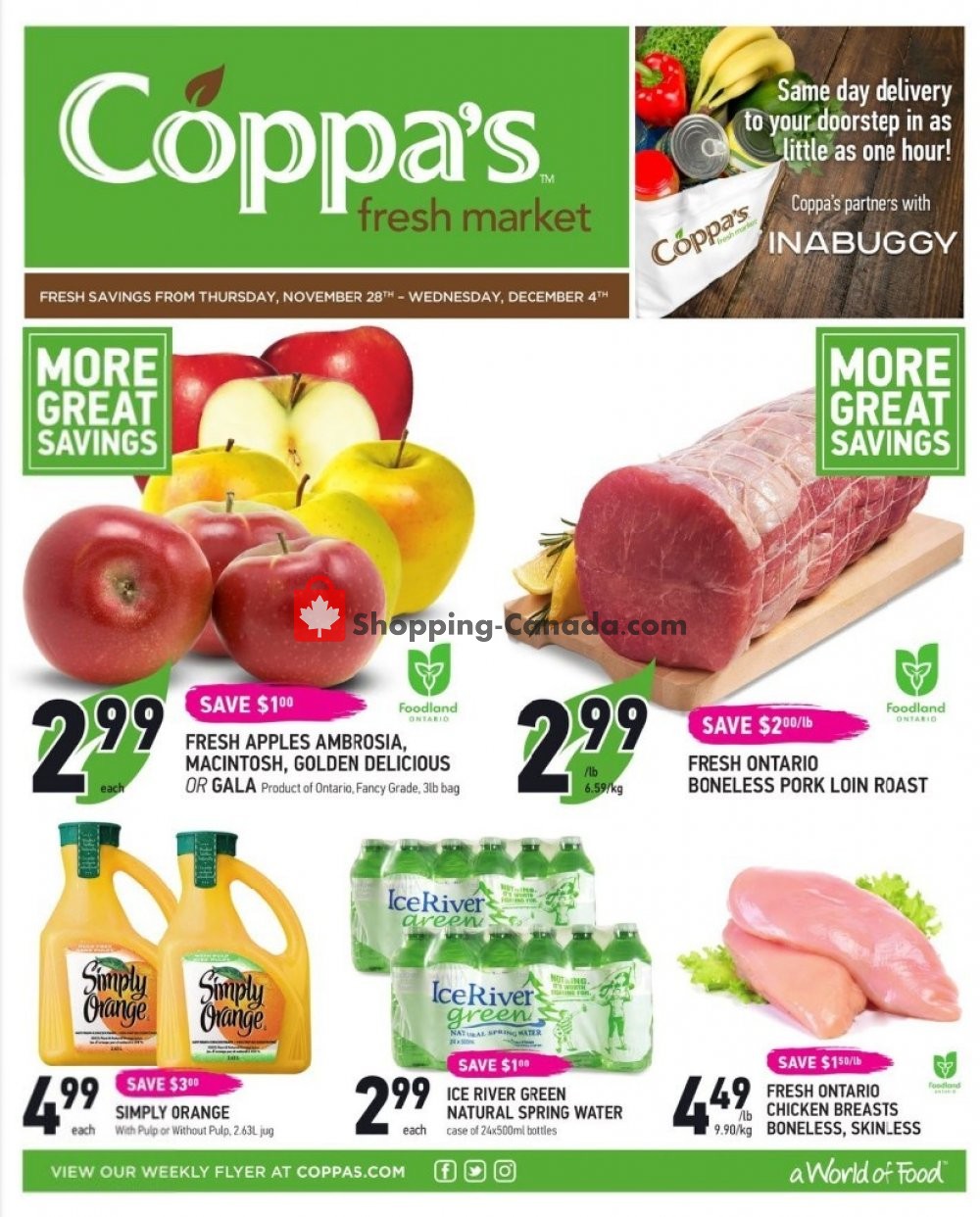 Coppa's Fresh Market flyer from Thursday November 28, 2019 to Wednesday December 4, 2019 - page 1