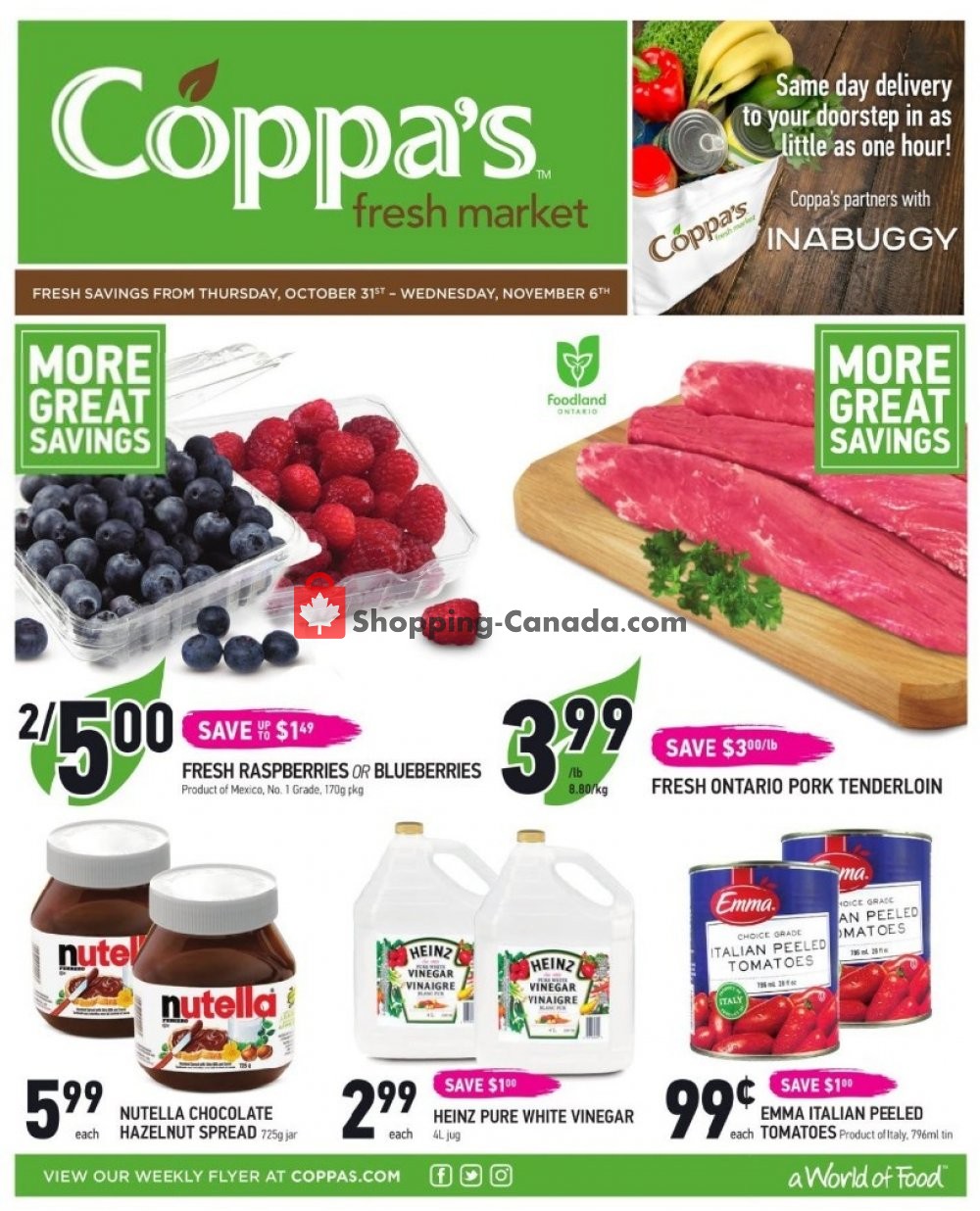 Coppa's Fresh Market flyer from Thursday October 31, 2019 to Wednesday November 6, 2019 - page 1