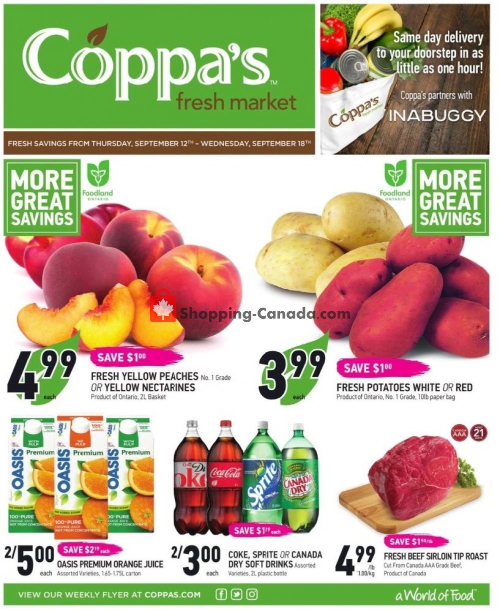 Coppa's Fresh Market flyer from Thursday September 12, 2019 to Wednesday September 18, 2019 - page 1