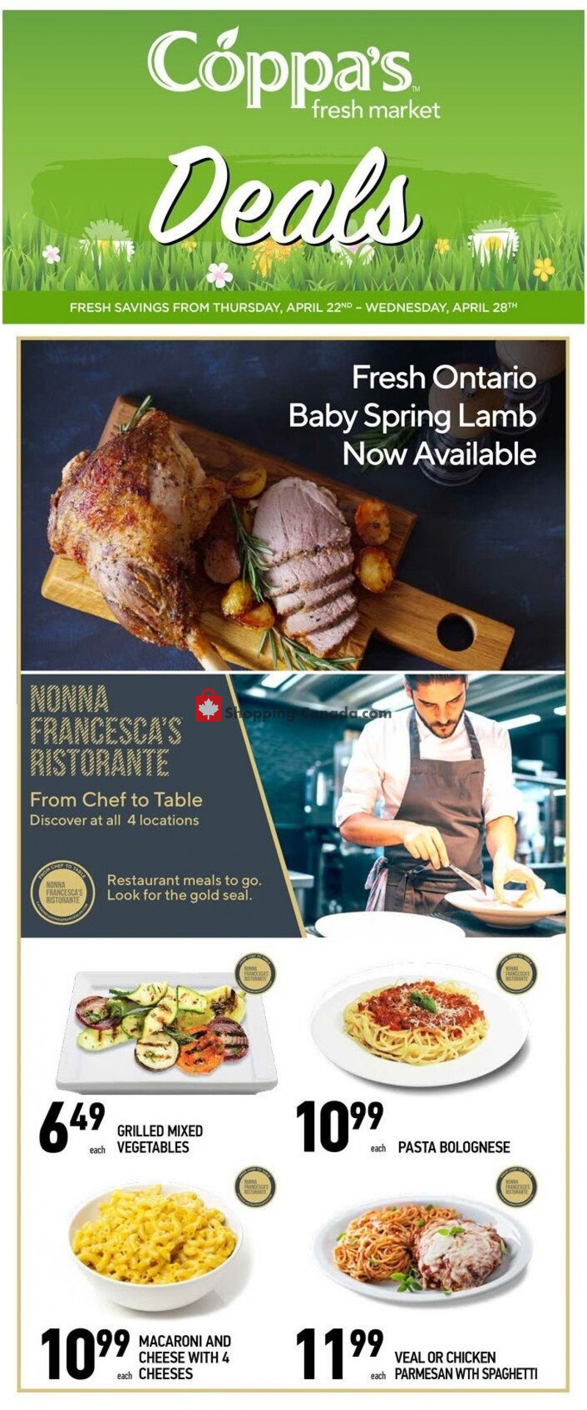 Coppa's Fresh Market flyer from Thursday April 22, 2021 to Wednesday April 28, 2021 - page 1