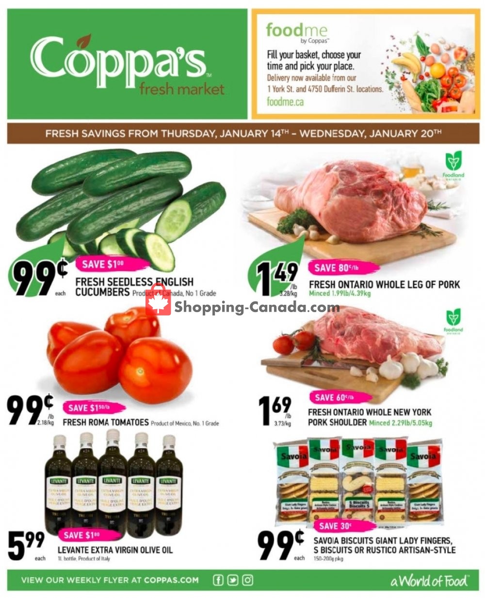 Coppa's Fresh Market flyer from Thursday January 14, 2021 to Wednesday January 20, 2021 - page 1