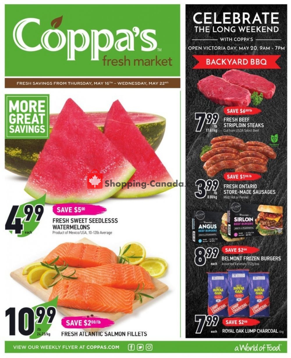 Coppa's Fresh Market flyer from Thursday May 16, 2019 to Wednesday May 22, 2019 - page 1