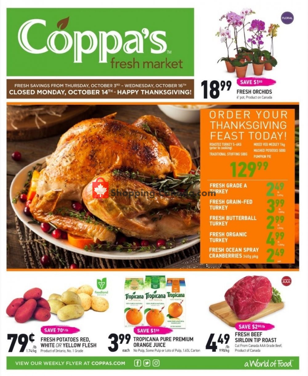 Coppa's Fresh Market flyer from Thursday October 3, 2019 to Wednesday October 16, 2019 - page 1