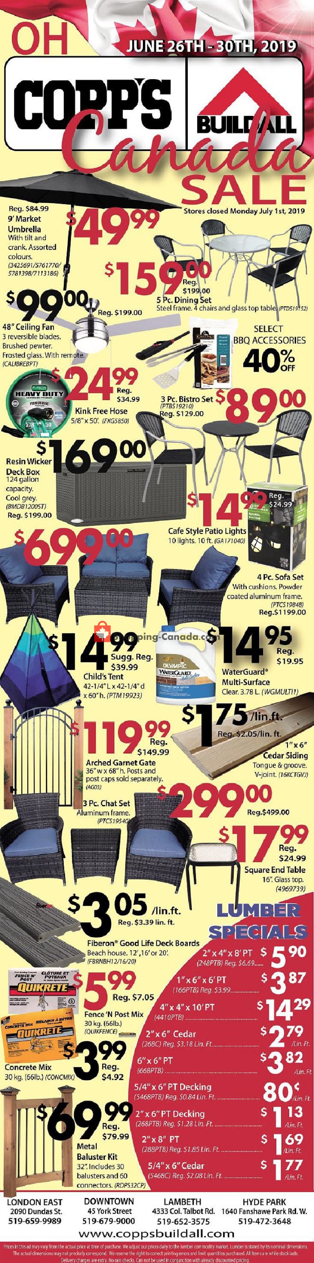 COPP's Buildall flyer from Wednesday June 26, 2019 to Sunday June 30, 2019 - page 1