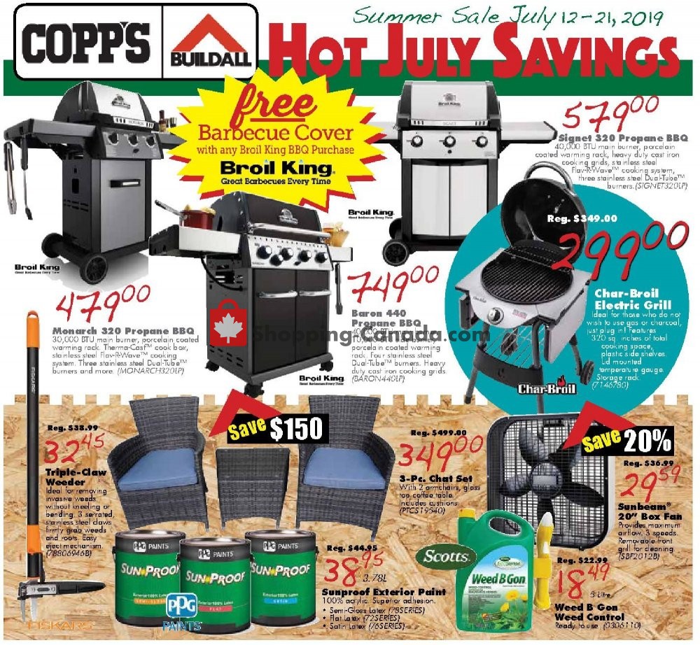 COPP's Buildall flyer from Friday July 12, 2019 to Sunday July 21, 2019 - page 1