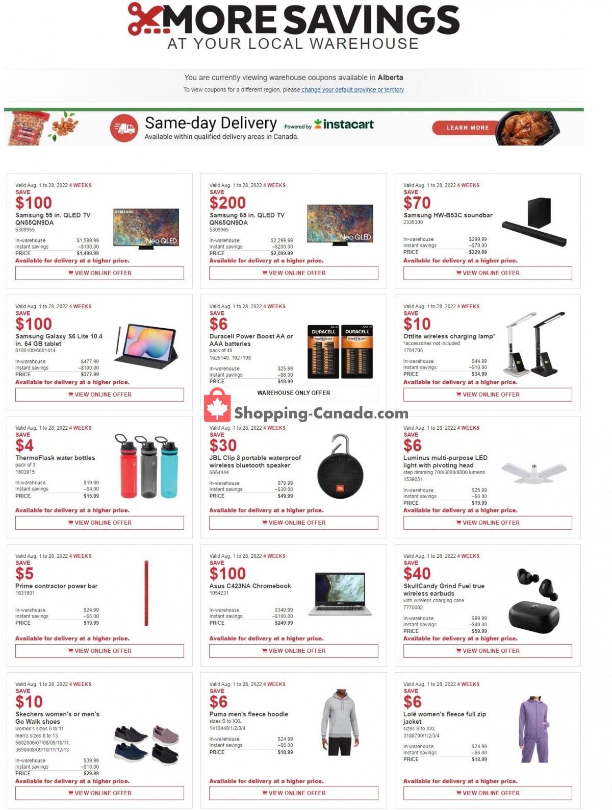 Costco Canada, flyer (Great Savings West) August 1 August 28