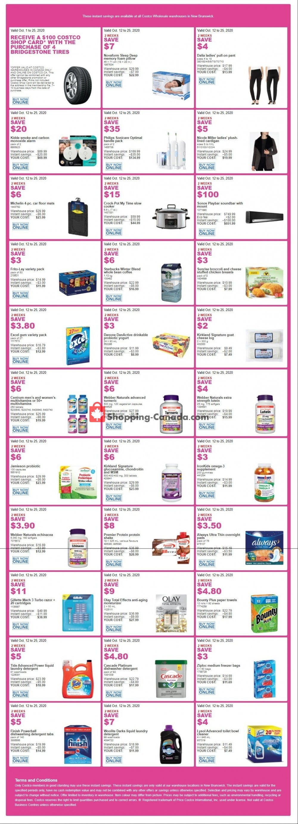 Costco flyer from Monday October 12, 2020 to Sunday October 25, 2020 - page 1