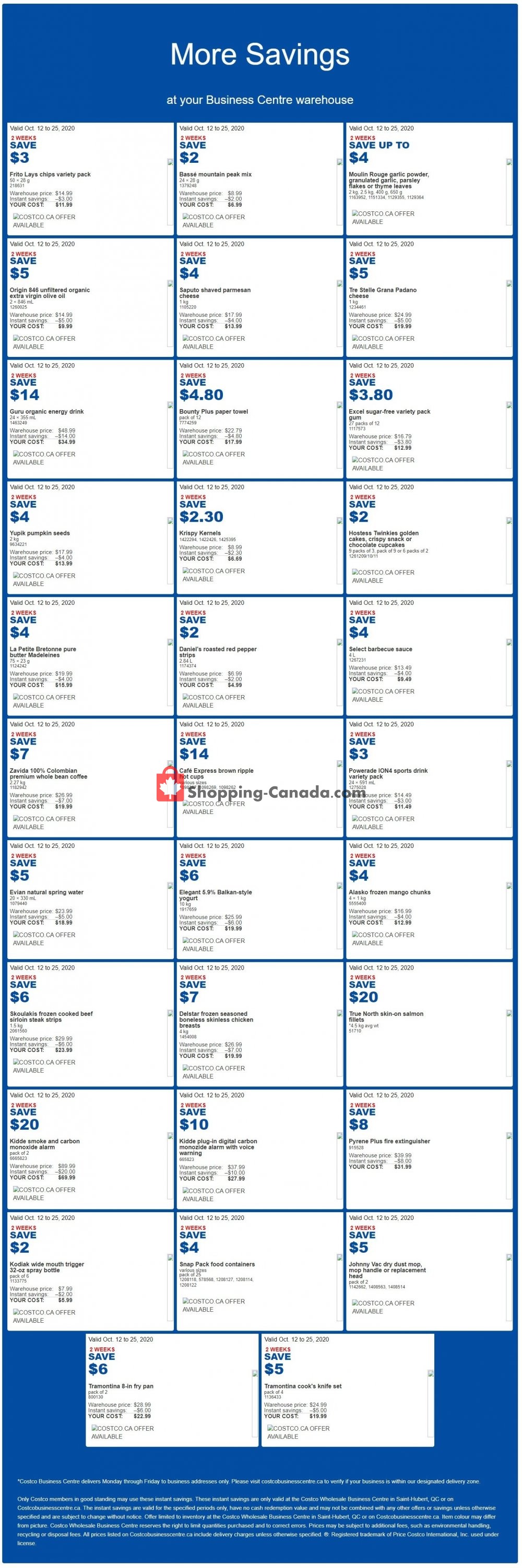 Costco flyer from Monday October 12, 2020 to Sunday October 25, 2020 - page 1