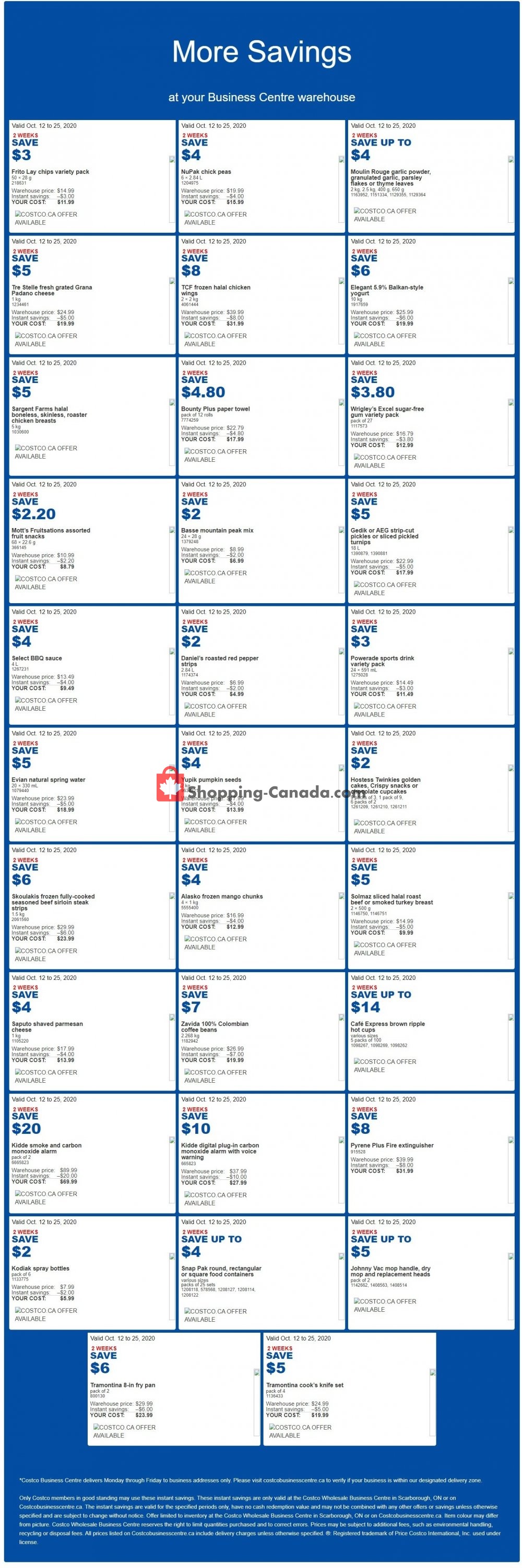Costco flyer from Monday October 12, 2020 to Sunday October 25, 2020 - page 1
