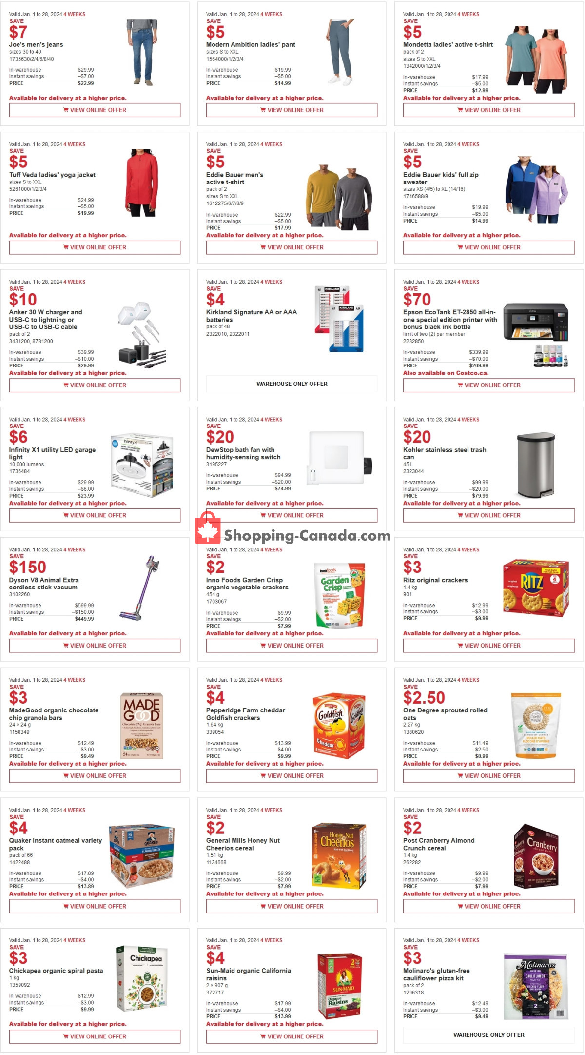 Costco flyer from Monday January 1, 2024 to Sunday January 28, 2024 - page 2