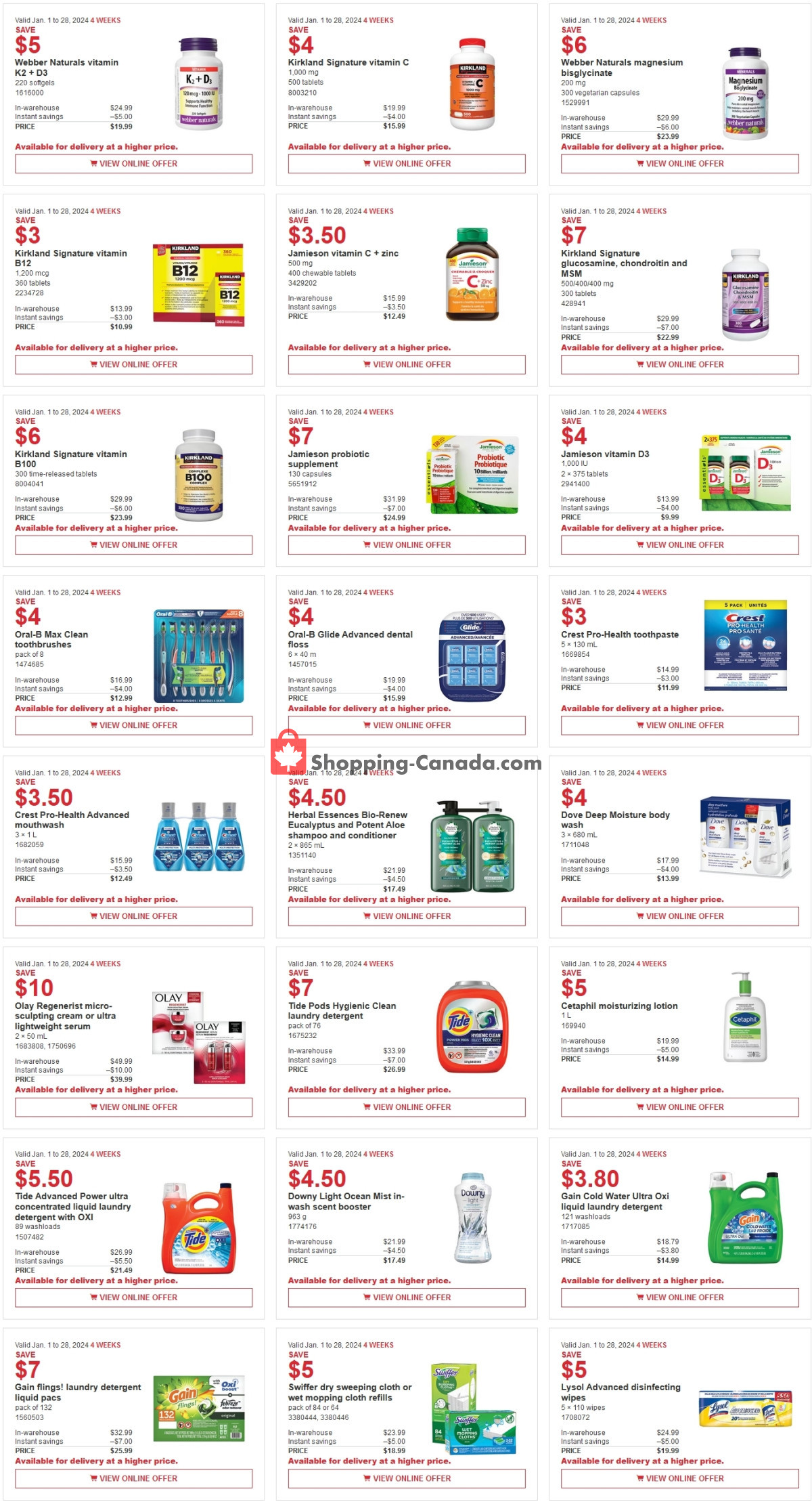 Costco flyer from Monday January 1, 2024 to Sunday January 28, 2024 - page 4