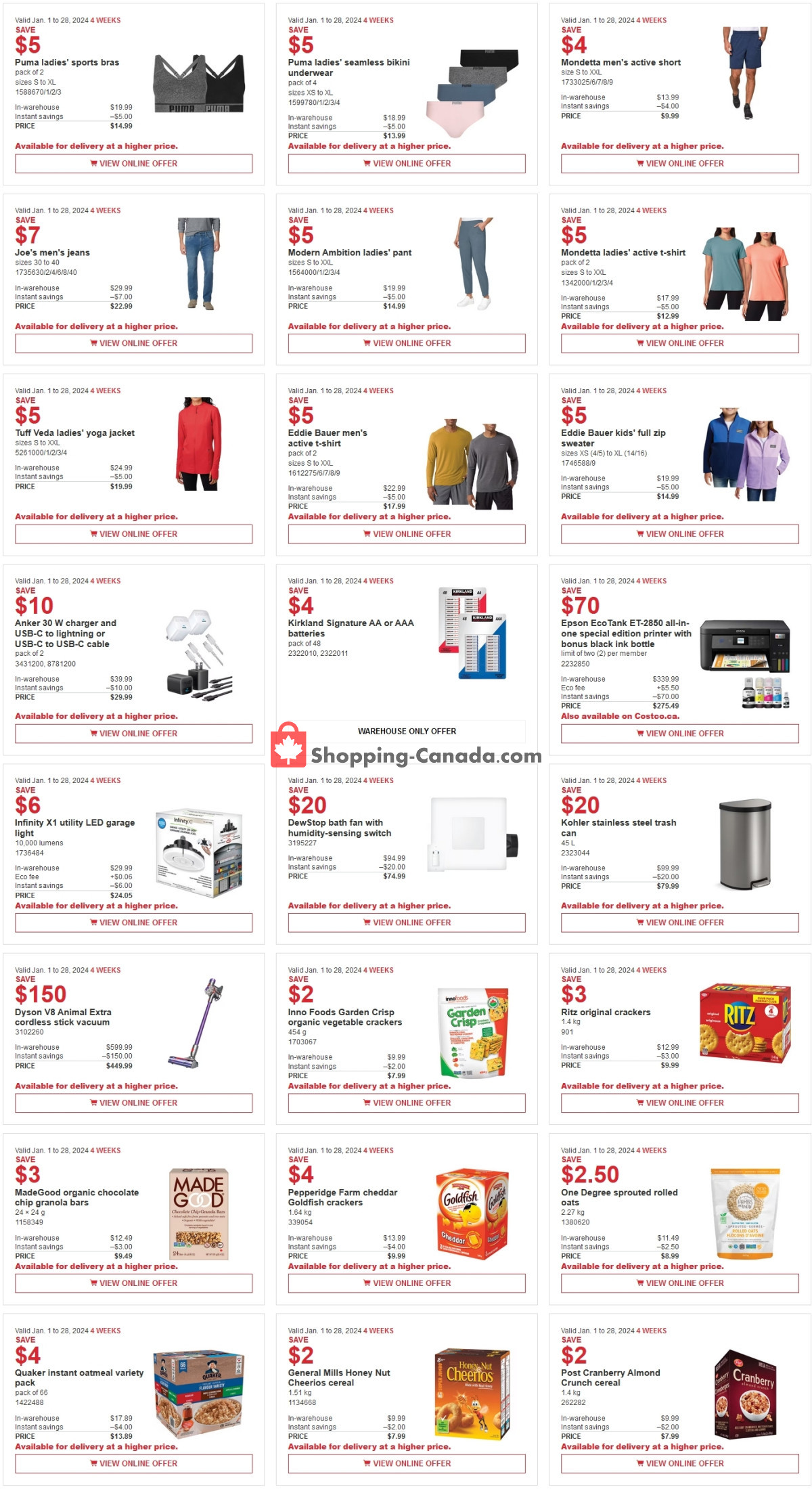 Costco flyer from Monday January 1, 2024 to Sunday January 28, 2024 - page 2