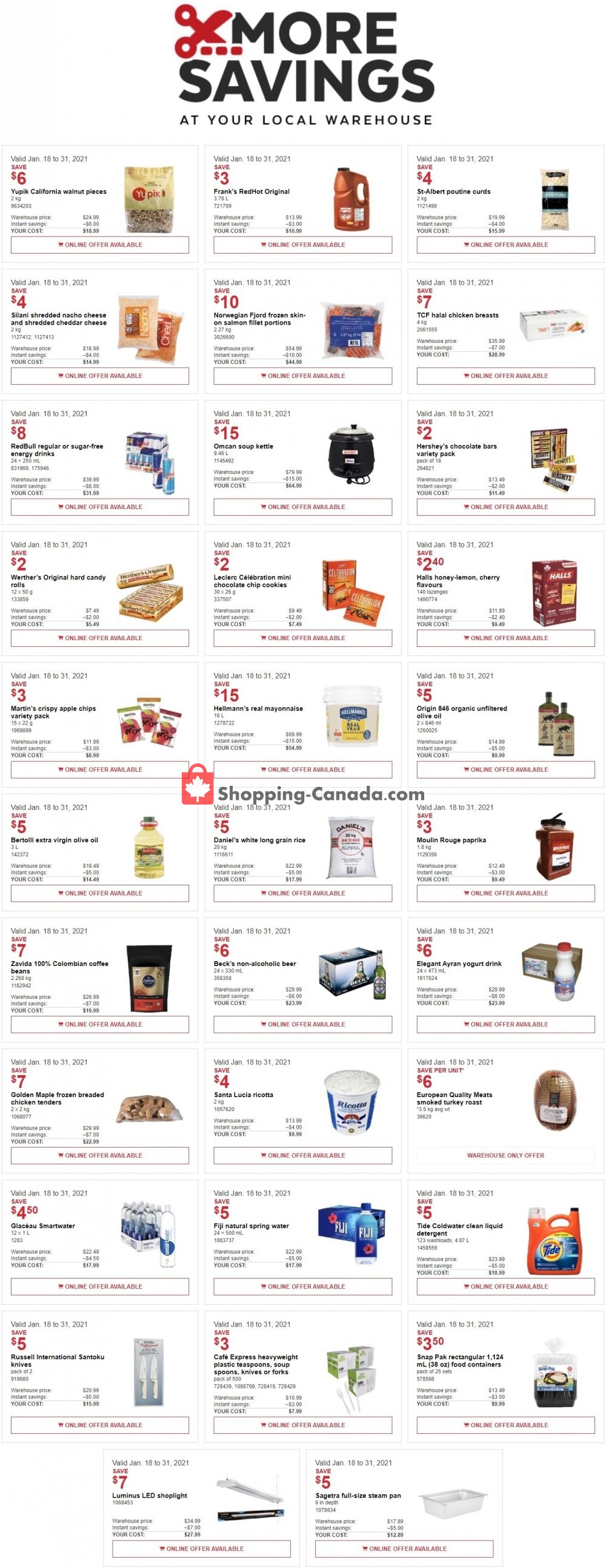 Costco flyer from Monday January 18, 2021 to Sunday January 31, 2021 - page 1
