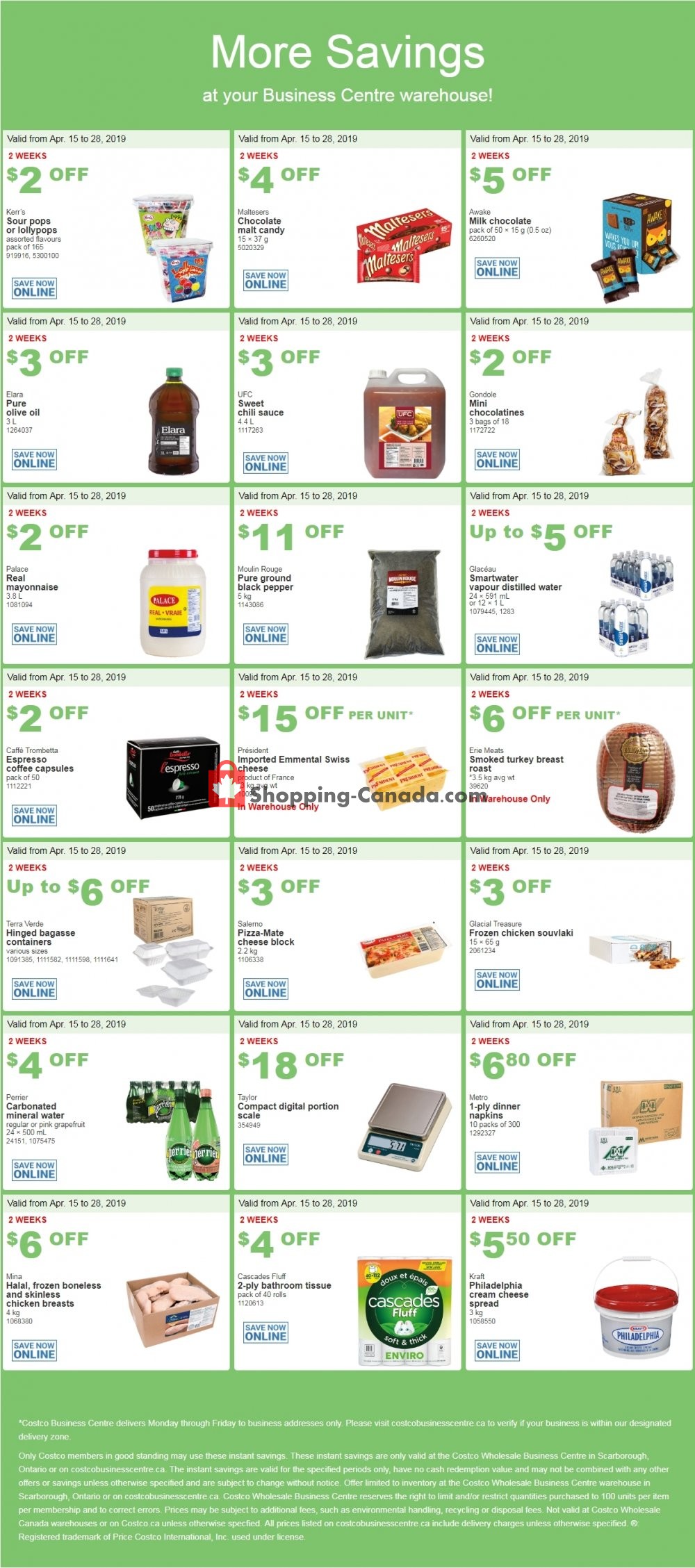 Costco flyer from Monday April 15, 2019 to Sunday April 28, 2019 - page 1