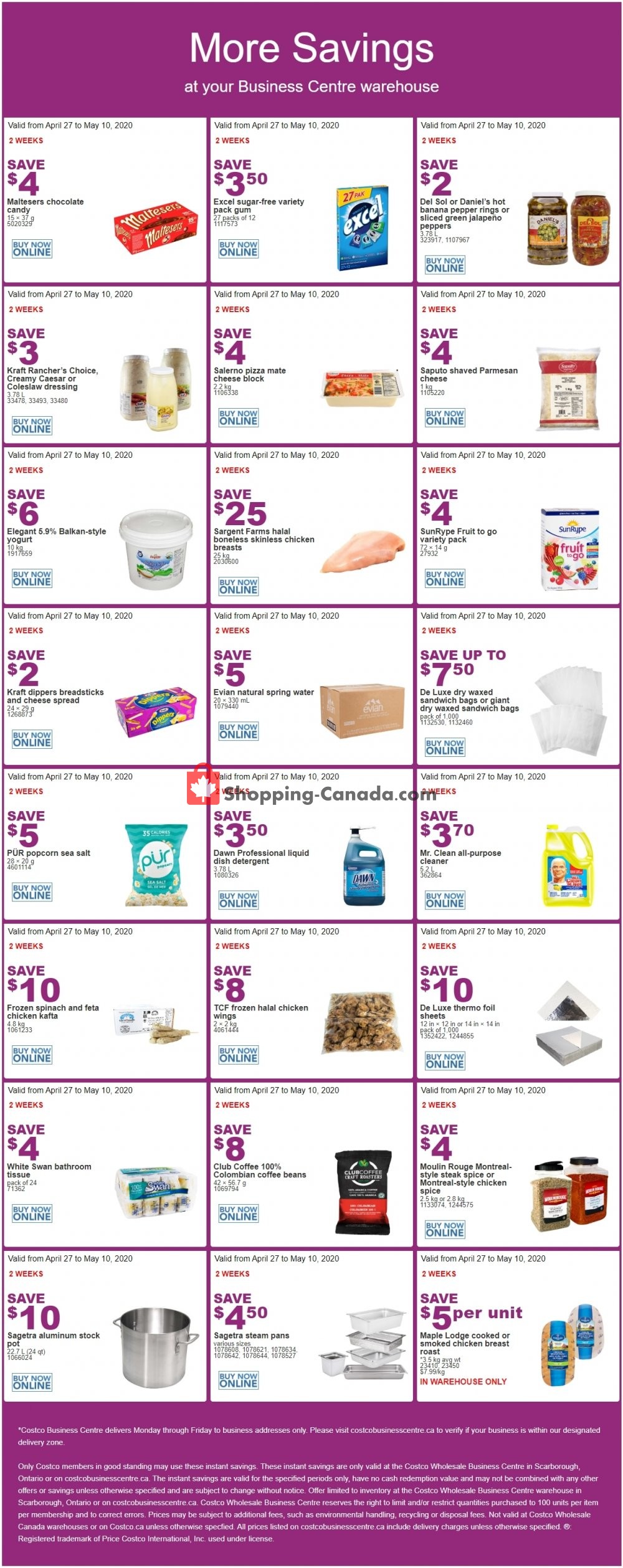 Costco flyer from Monday April 27, 2020 to Sunday May 10, 2020 - page 1