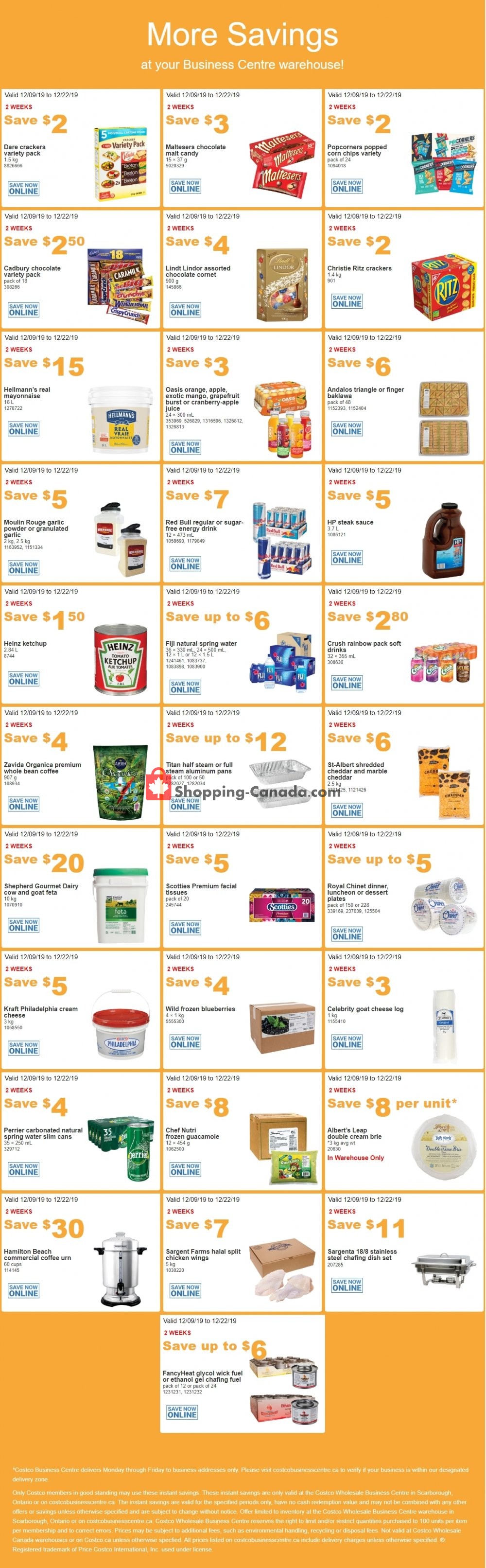 Costco flyer from Monday December 9, 2019 to Sunday December 22, 2019 - page 1