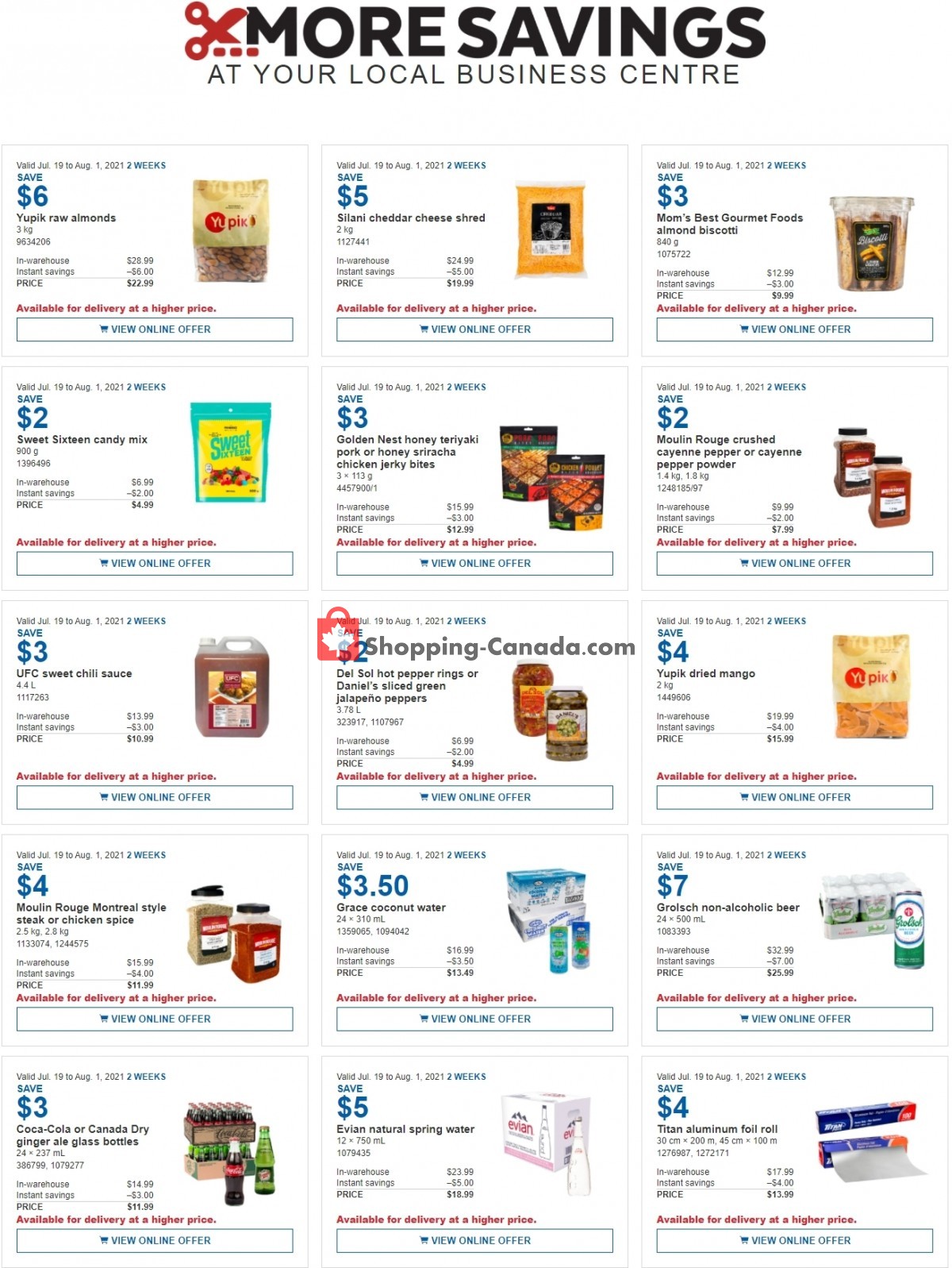 Costco flyer from Monday July 19, 2021 to Sunday August 1, 2021 - page 1