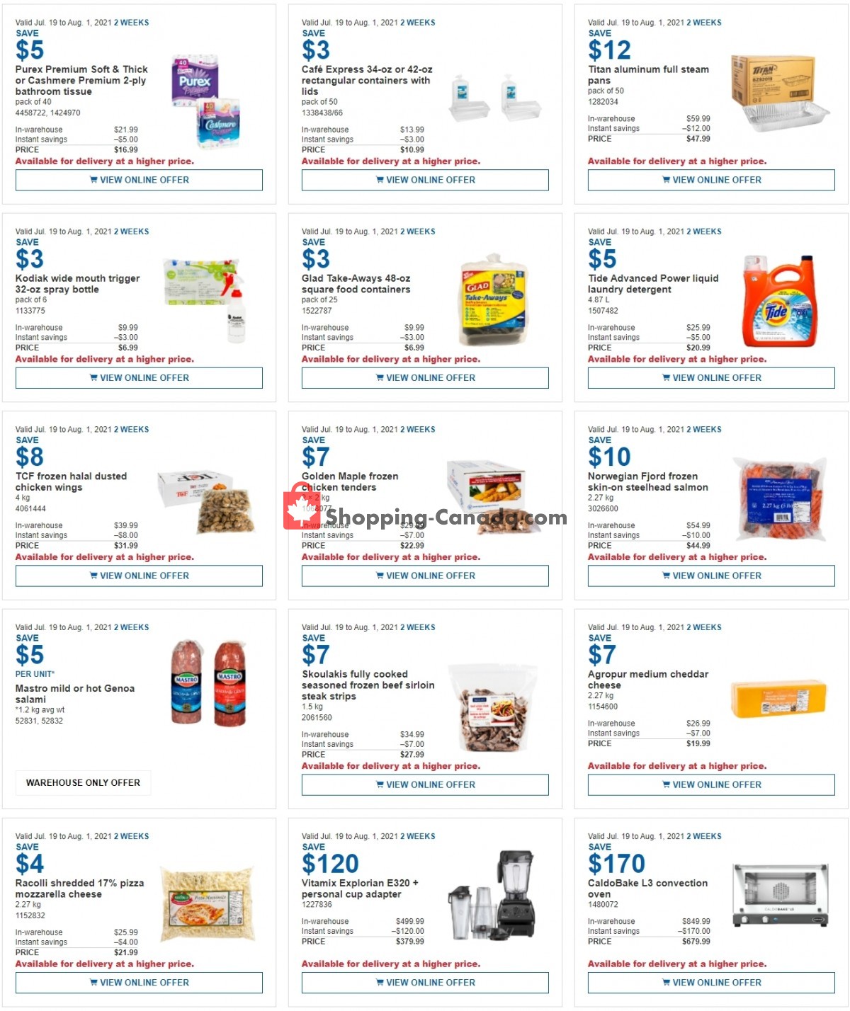 Costco flyer from Monday July 19, 2021 to Sunday August 1, 2021 - page 2