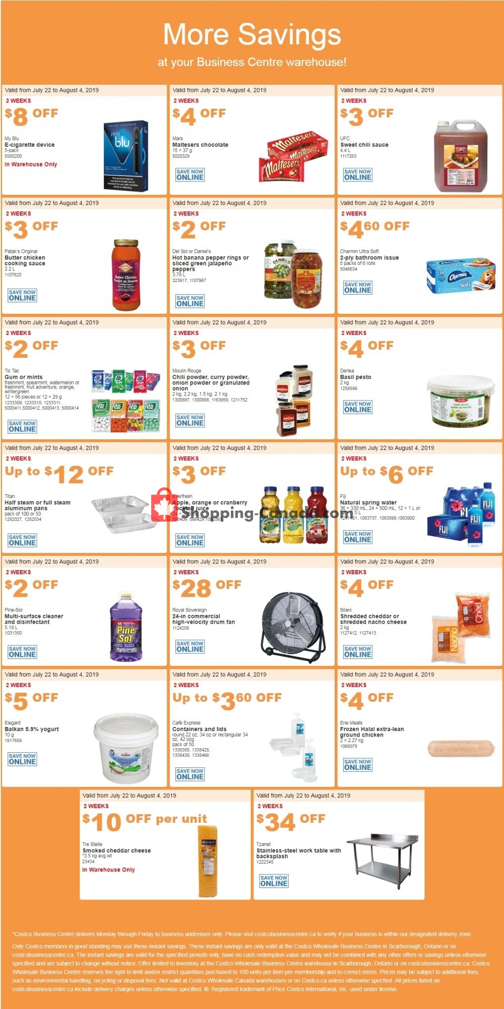 Costco flyer from Monday July 22, 2019 to Sunday August 4, 2019 - page 1