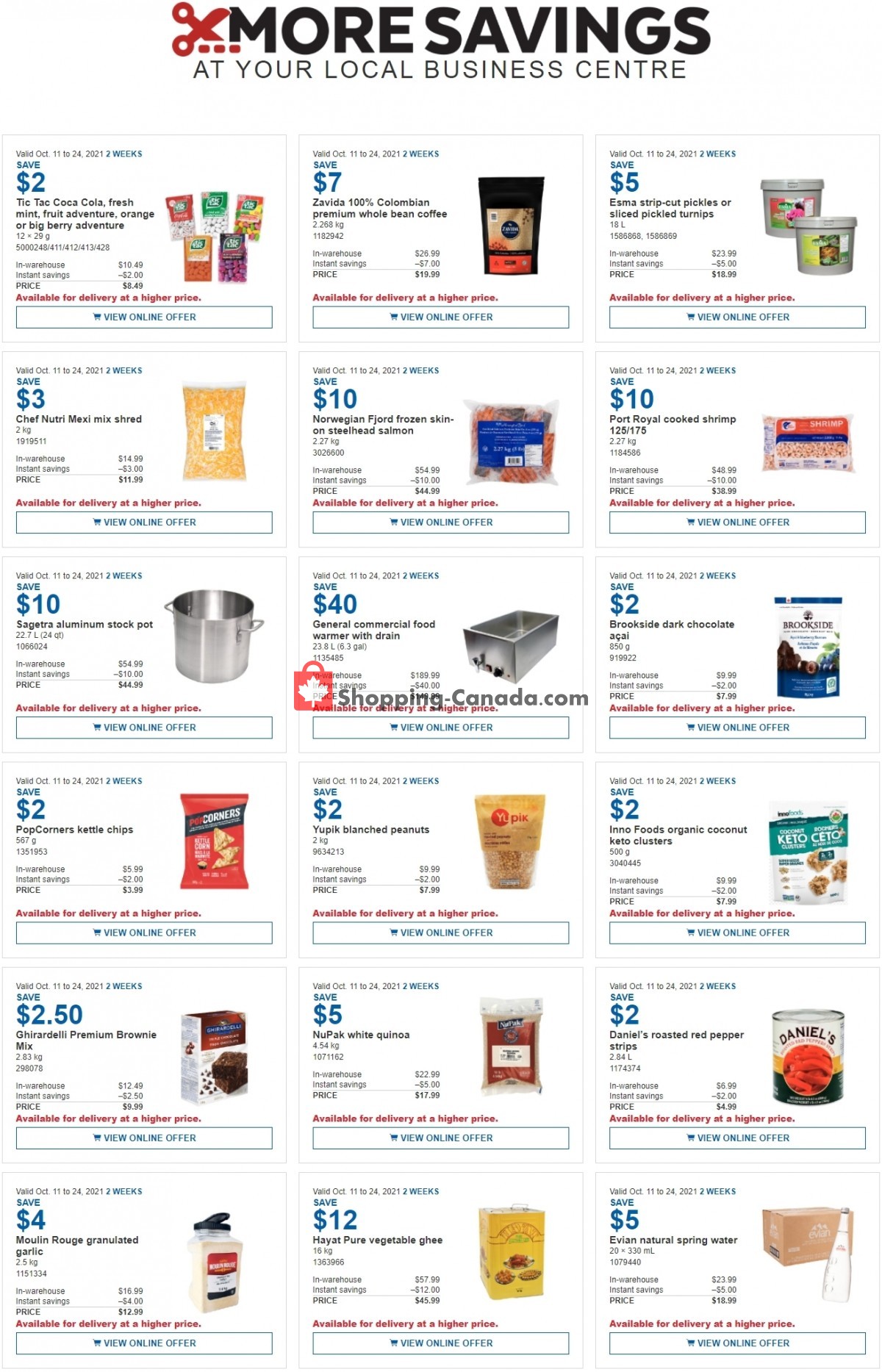 Costco flyer from Monday October 11, 2021 to Sunday October 24, 2021 - page 1